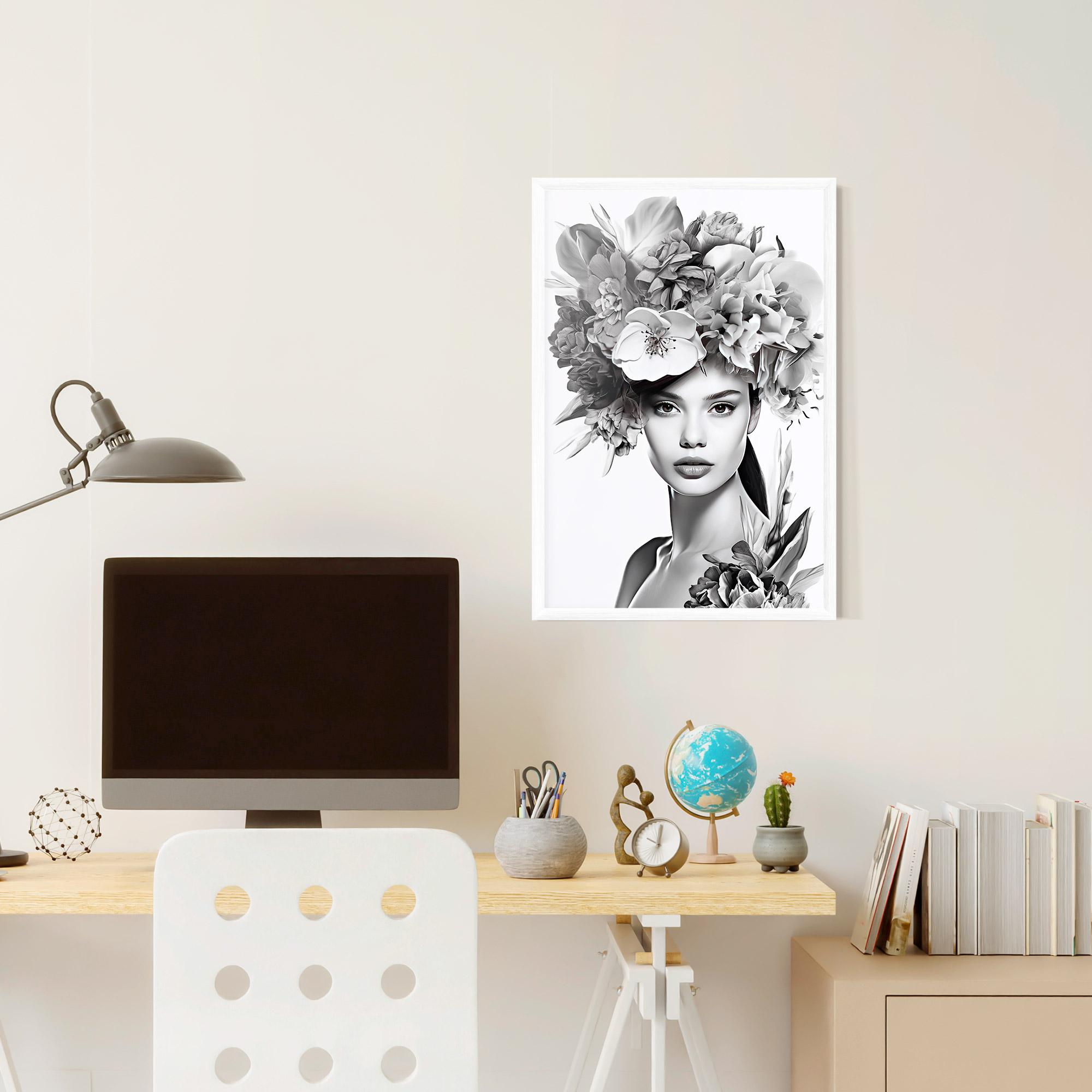 Gerahmte Poster Flower Crown Woman mockup 6