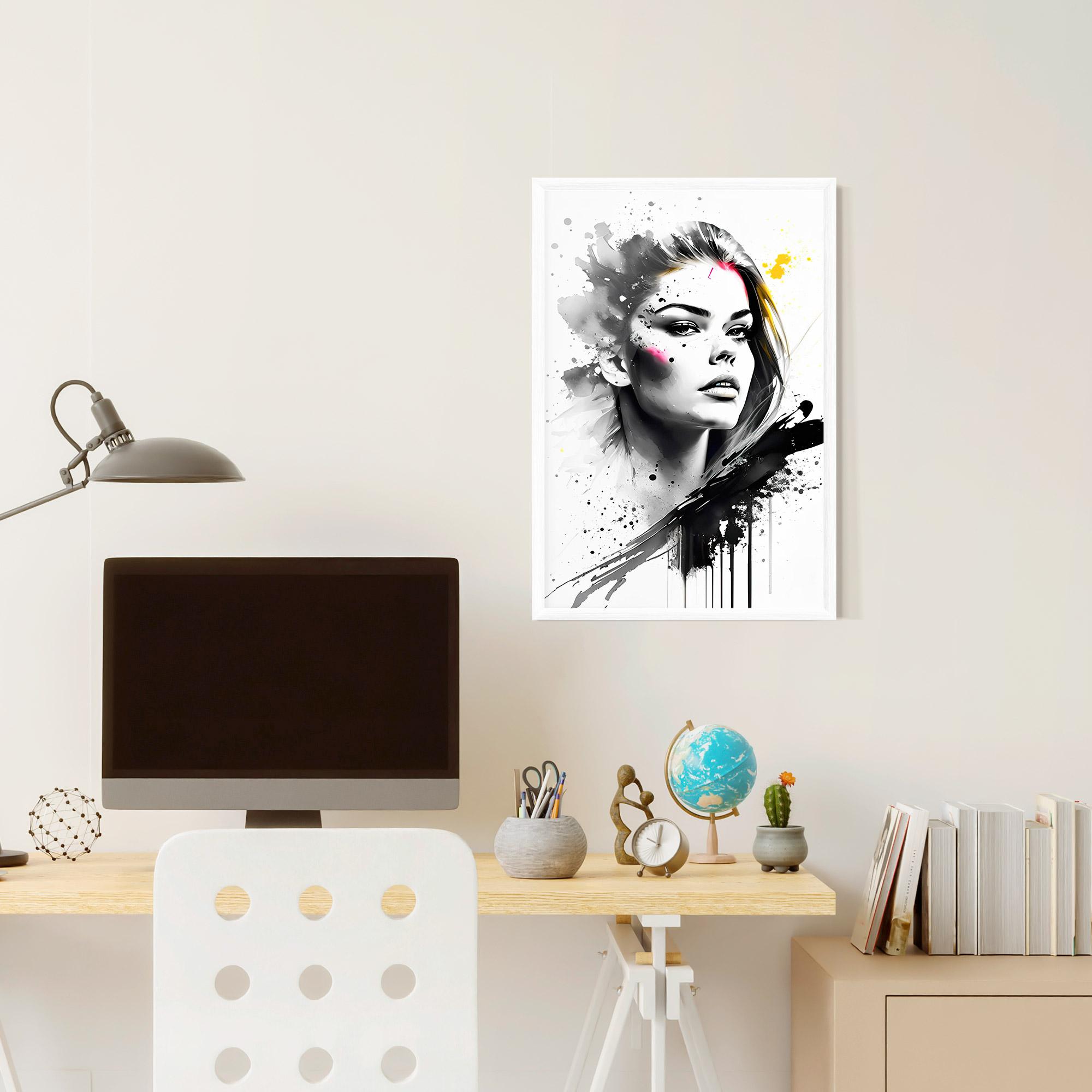 Gerahmte Poster Ink Splash Portrait mockup 6
