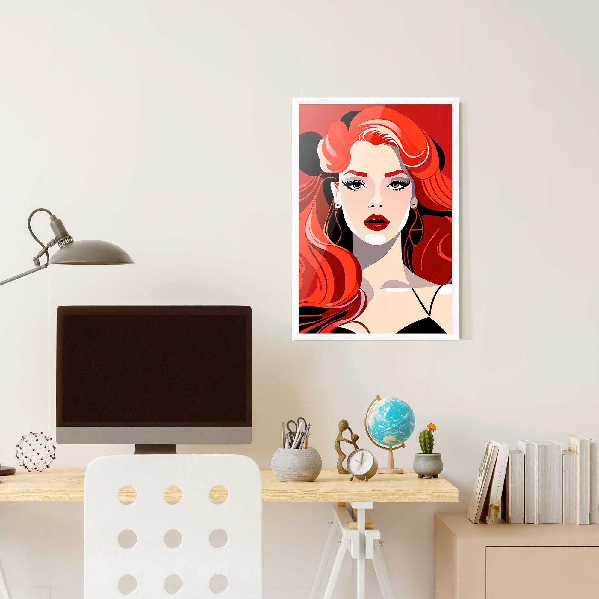 Gerahmte Poster Red Hair Portrait mockup 6