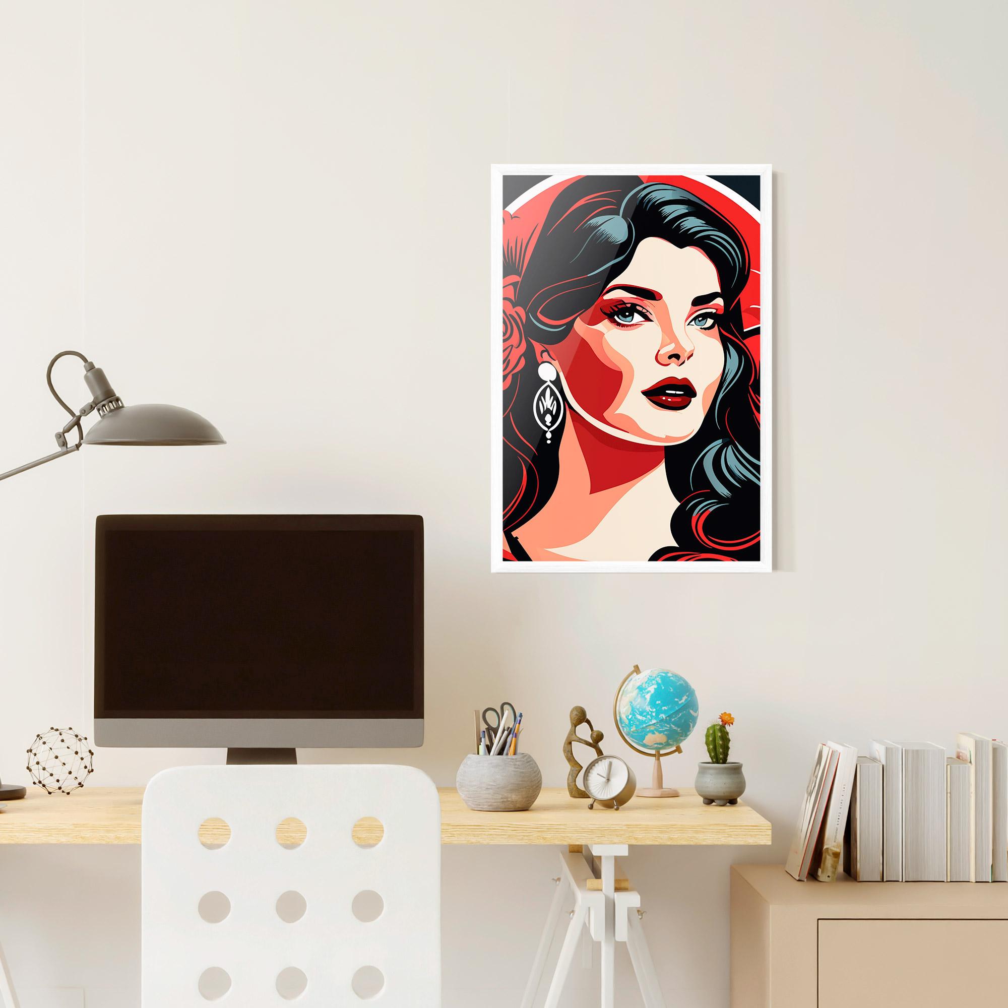 Gerahmte Poster Red Light Portrait mockup 6