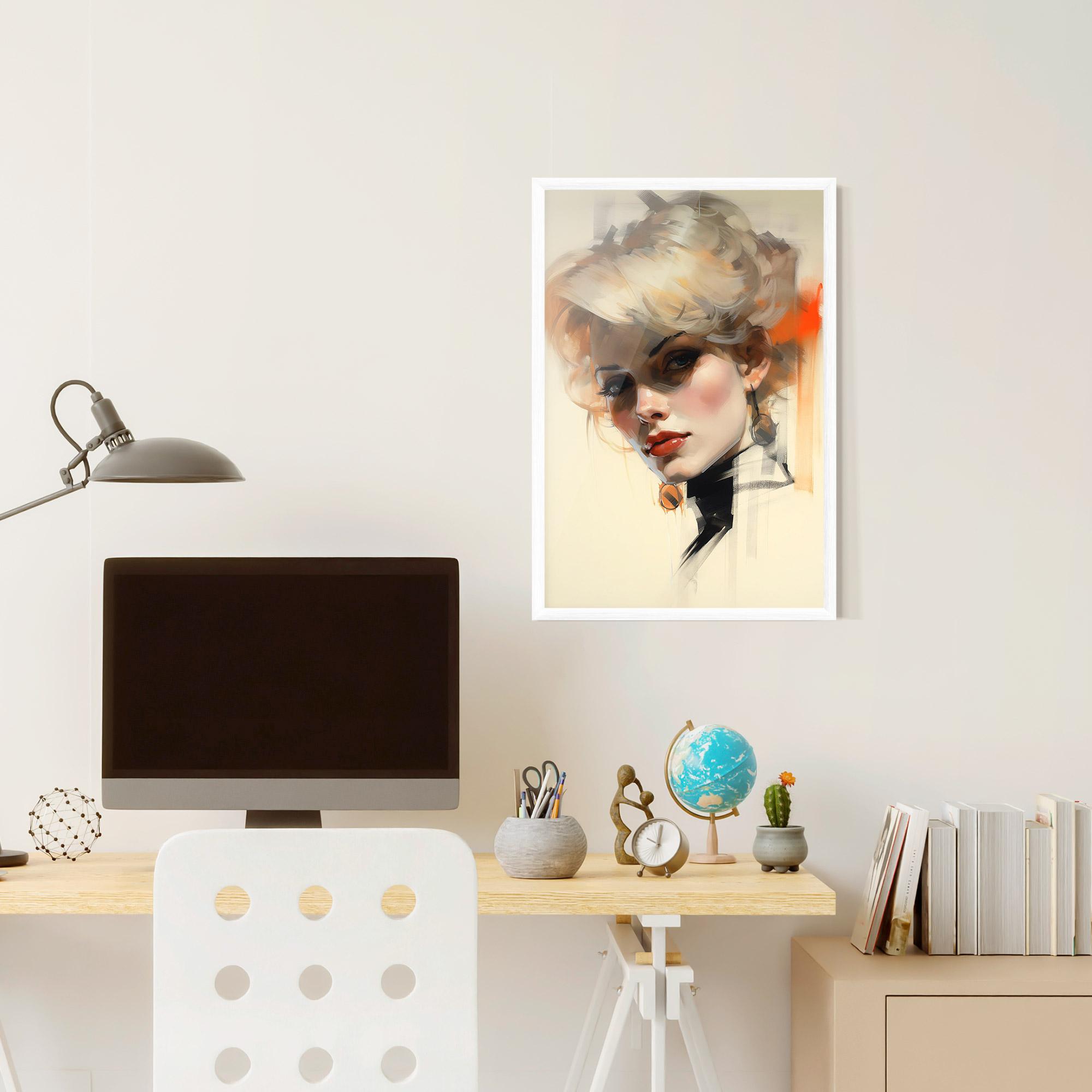 Gerahmte Poster Rockabilly Blonde Girl mockup 6