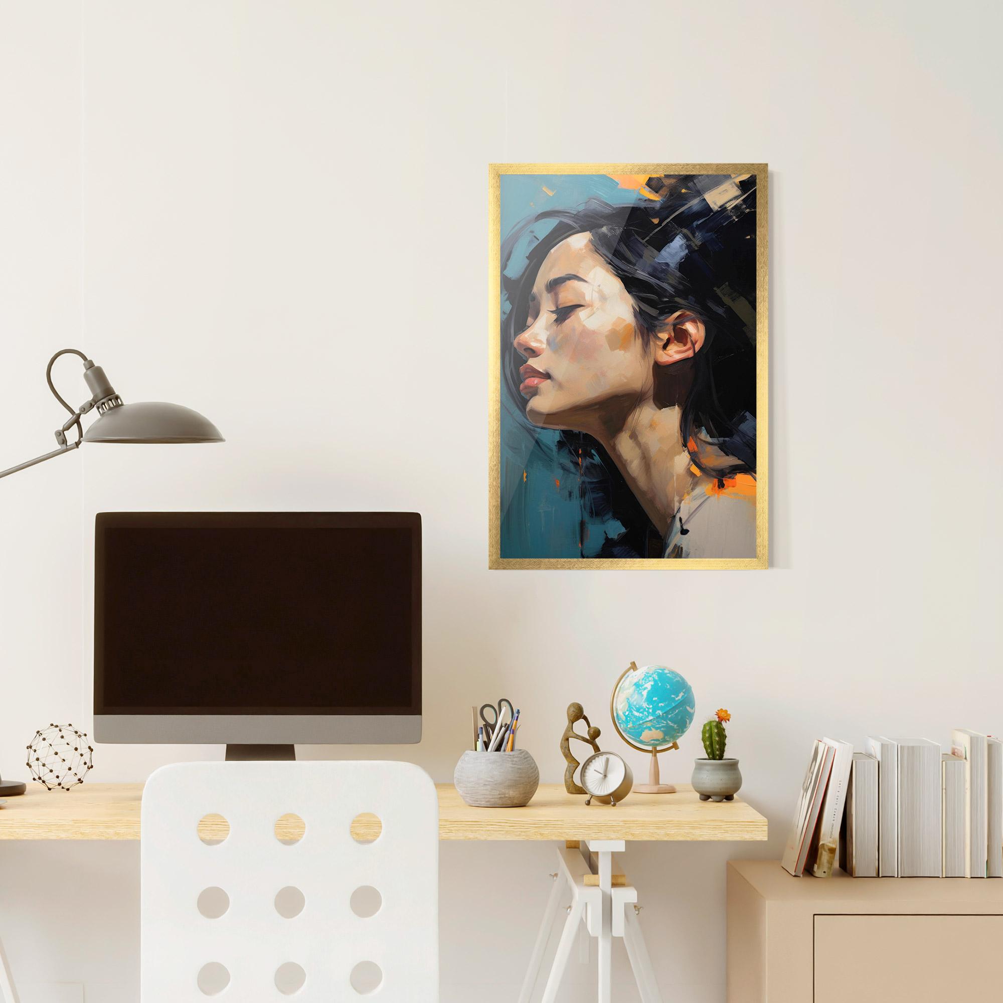 Gerahmte Poster Acrylic Asian Portrait mockup 6