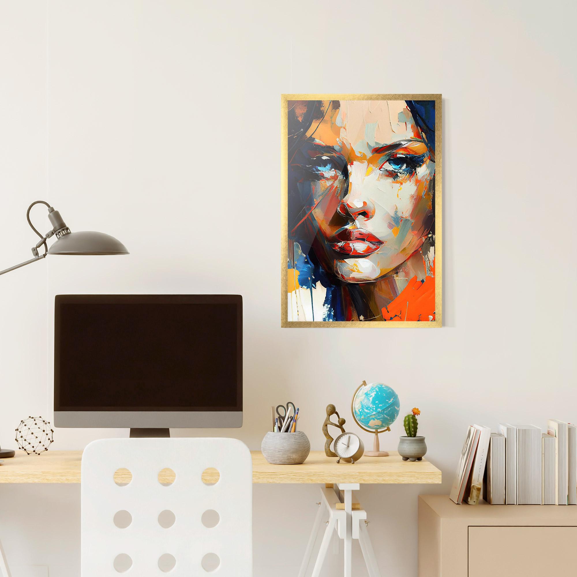 Gerahmte Poster Beautiful Brunette Woman mockup 6