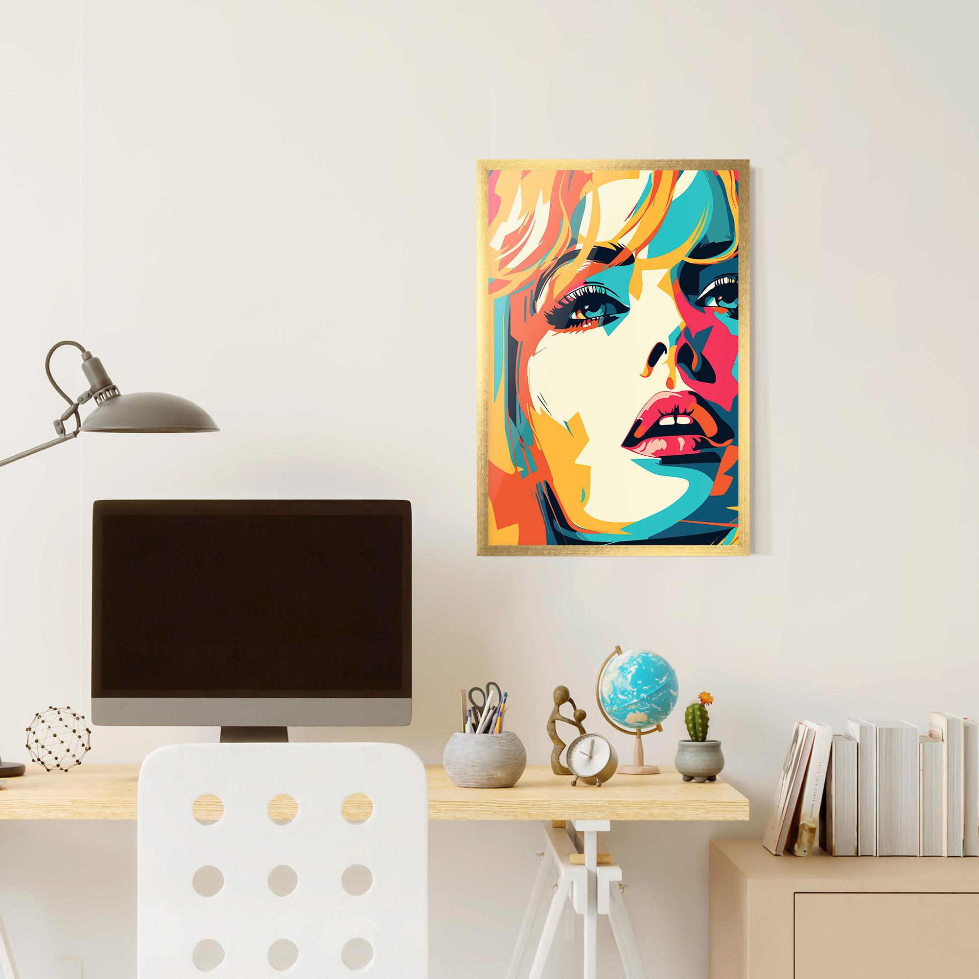 Gerahmte Poster Blonde Girl Portrait mockup 6