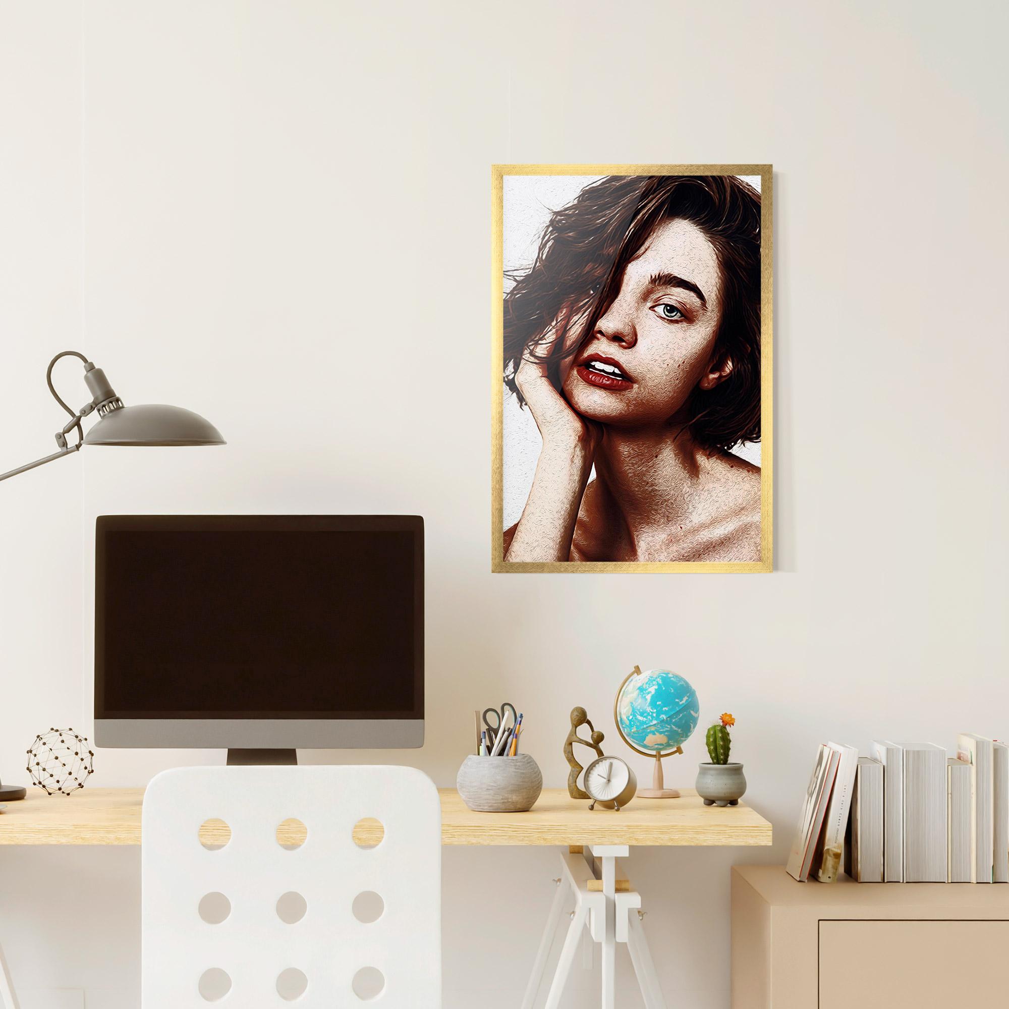 Gerahmte Poster Grey Eye Portrait mockup 6