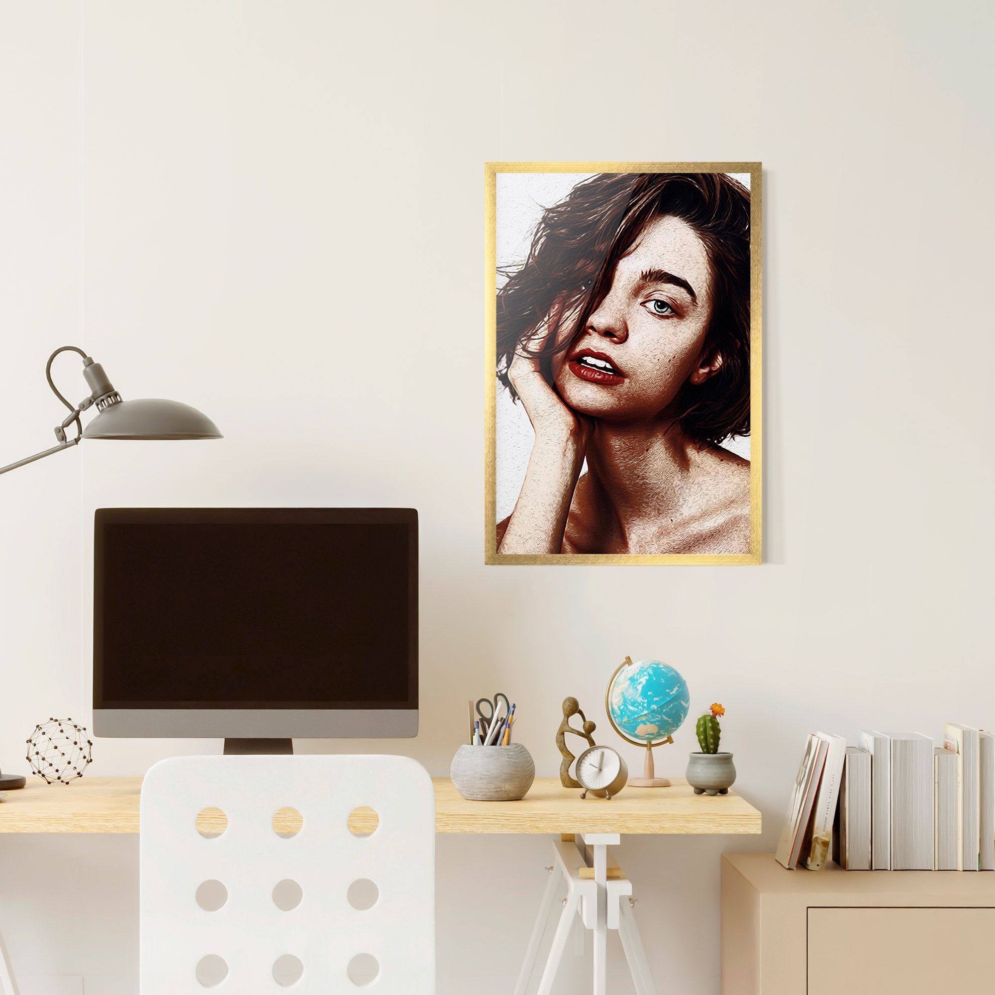 Grey Eye Portrait mockup 6