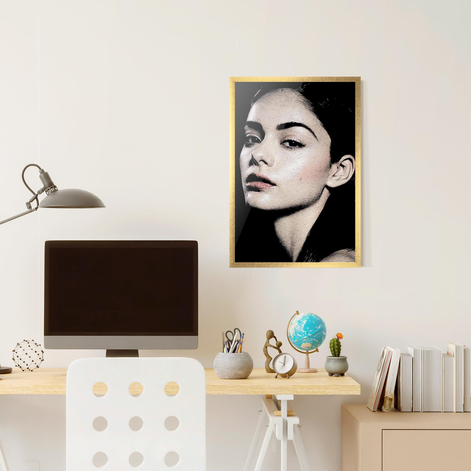 Gerahmte Poster Pretty Portrait Girl mockup 6