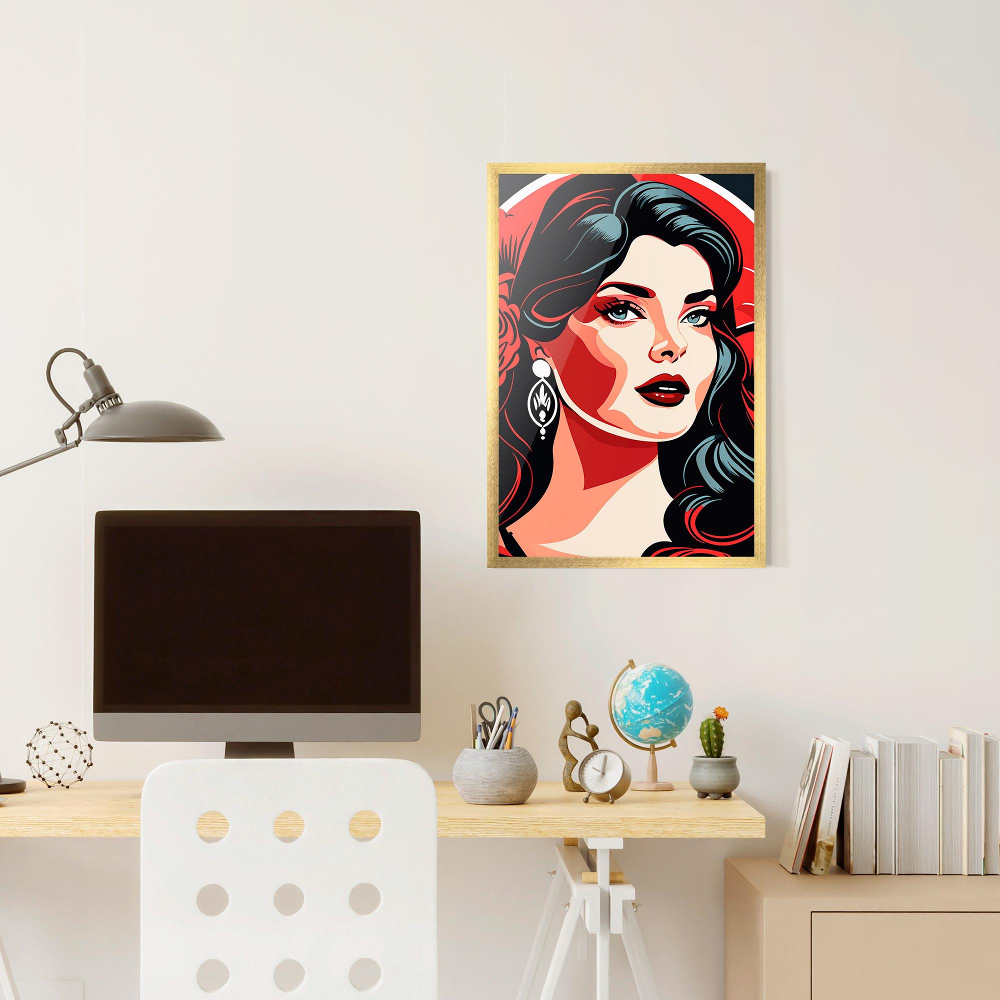 Gerahmte Poster Red Light Portrait mockup 6