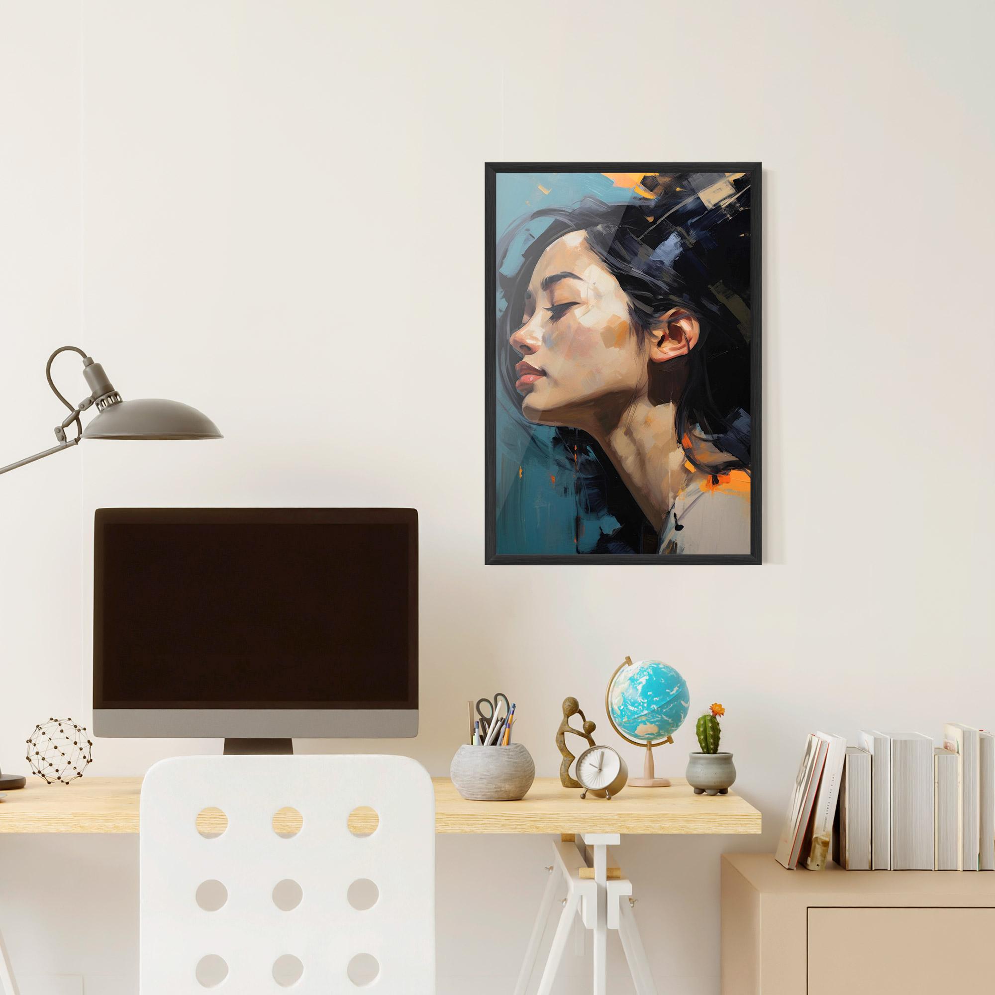 Gerahmte Poster Acrylic Asian Portrait mockup 6