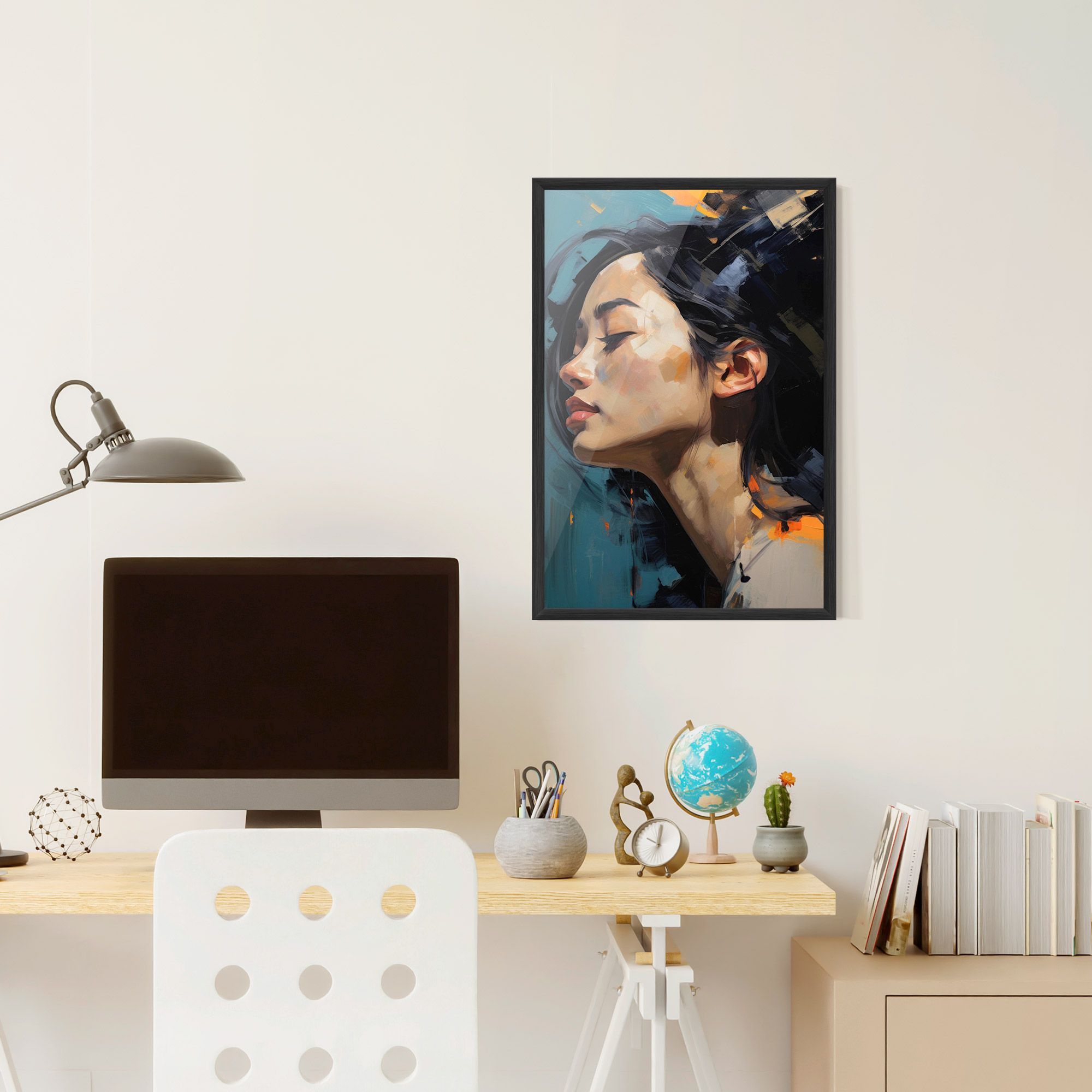Acrylic Asian Portrait mockup 6