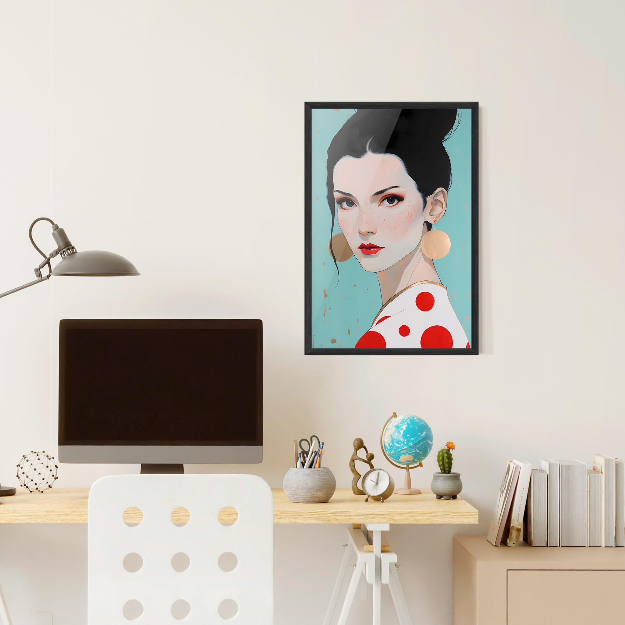 Gerahmte Poster Asian Style Portrait mockup 6