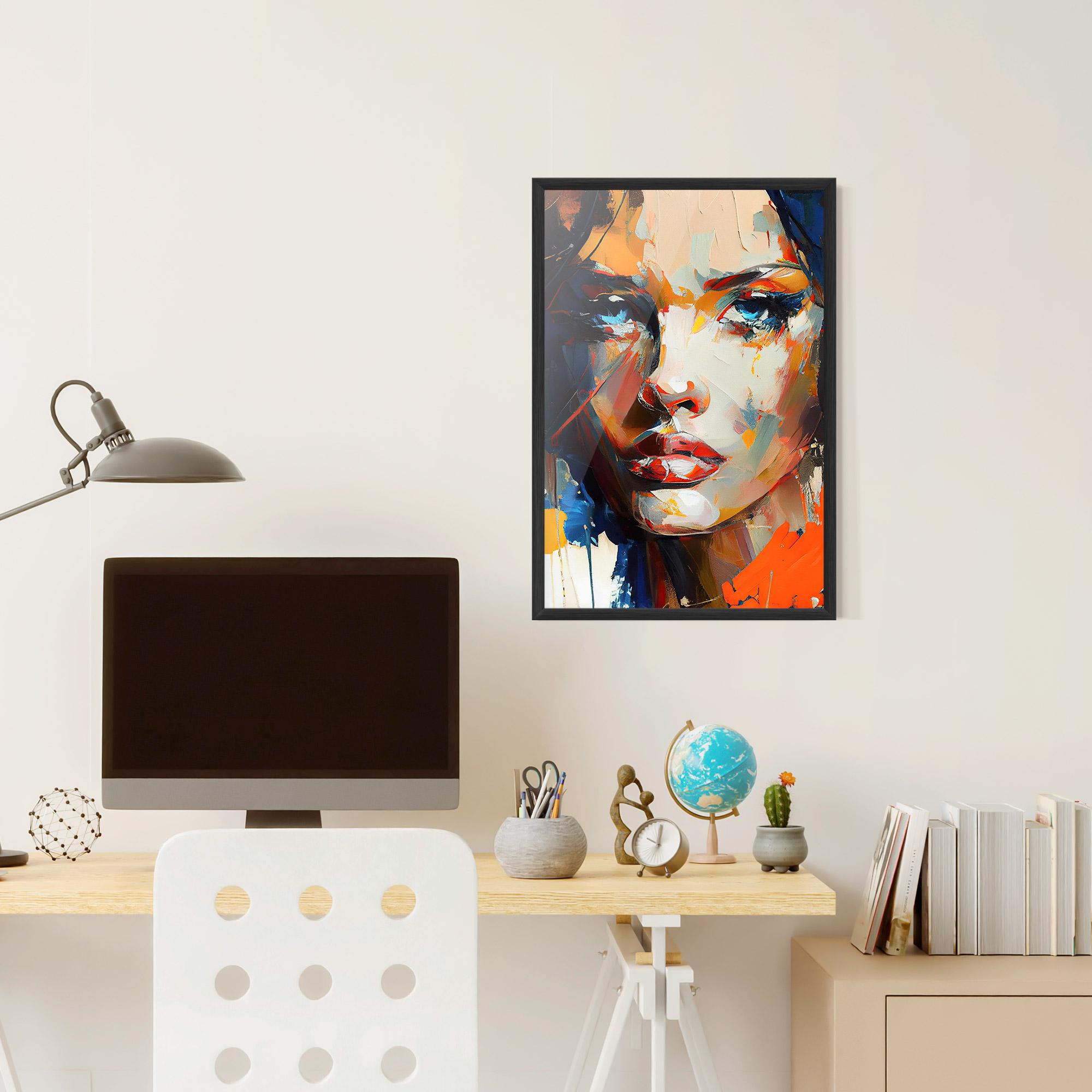 Gerahmte Poster Beautiful Brunette Woman mockup 6