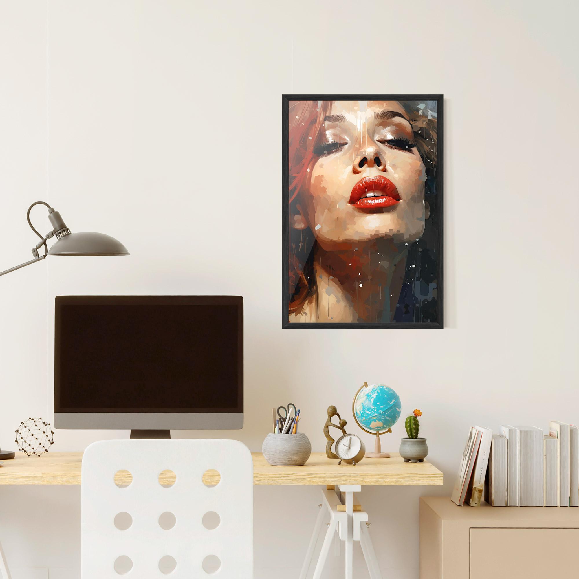 Gerahmte Poster Close Up Look Portrait mockup 6