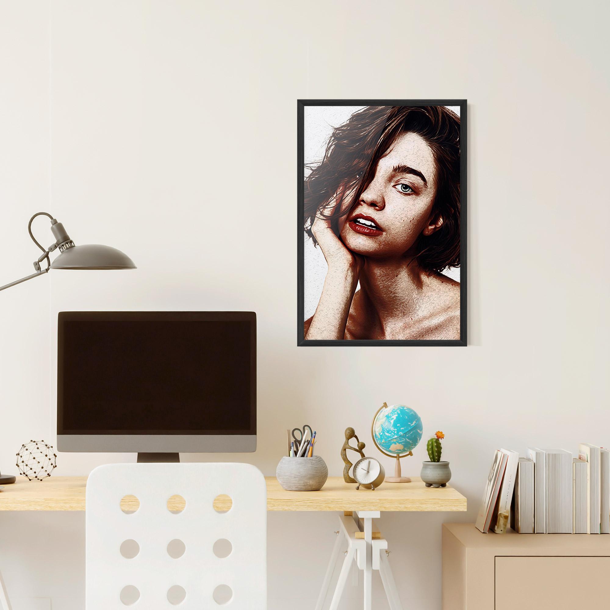 Gerahmte Poster Grey Eye Portrait mockup 6