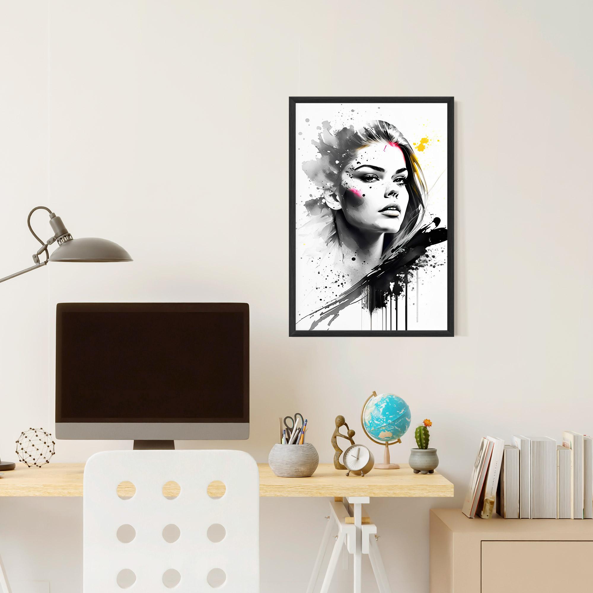 Gerahmte Poster Ink Splash Portrait mockup 6