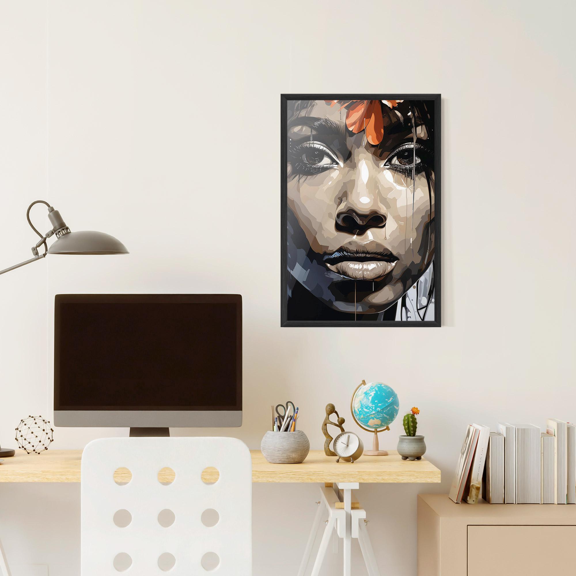 Gerahmte Poster Pretty Girl Portrait mockup 6