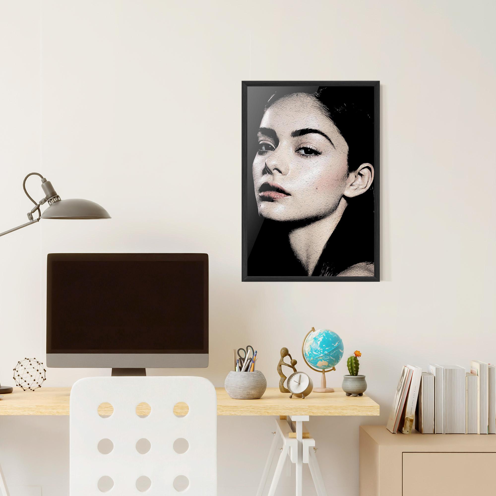 Gerahmte Poster Pretty Portrait Girl mockup 6