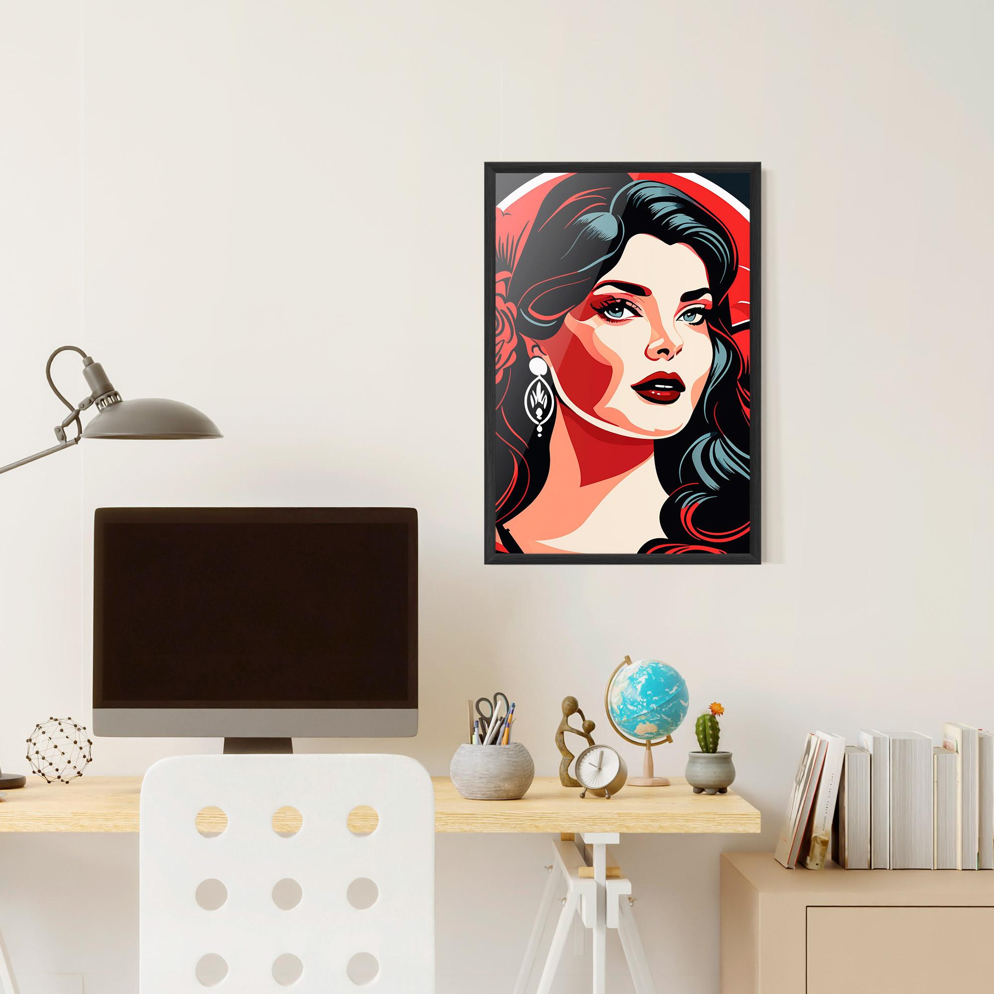 Gerahmte Poster Red Light Portrait mockup 6