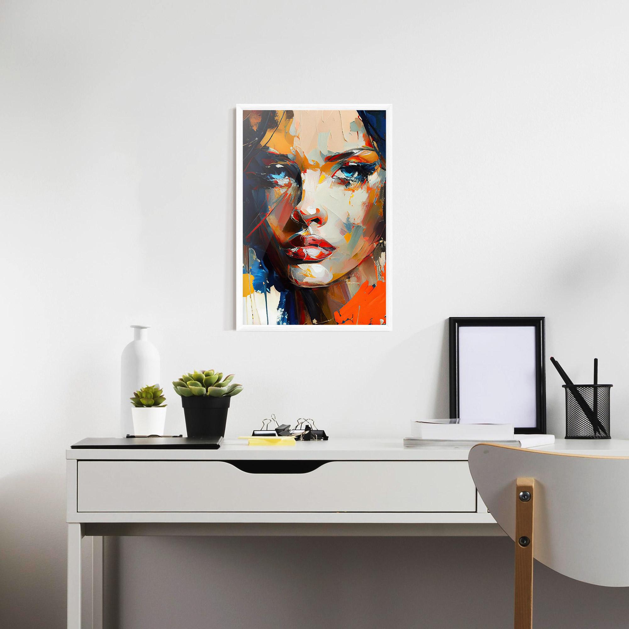 Gerahmte Poster Beautiful Brunette Woman mockup 7