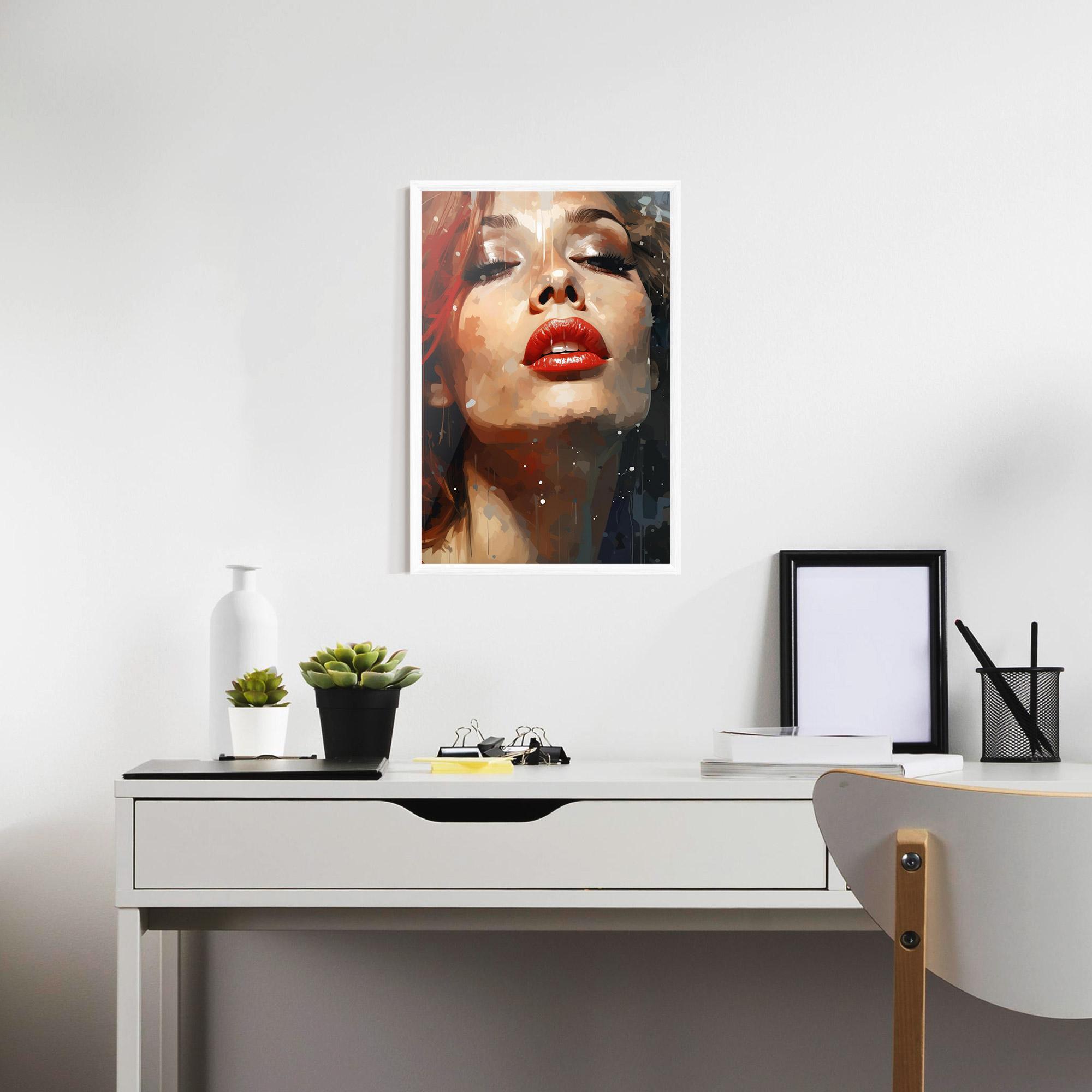 Gerahmte Poster Close Up Look Portrait mockup 7