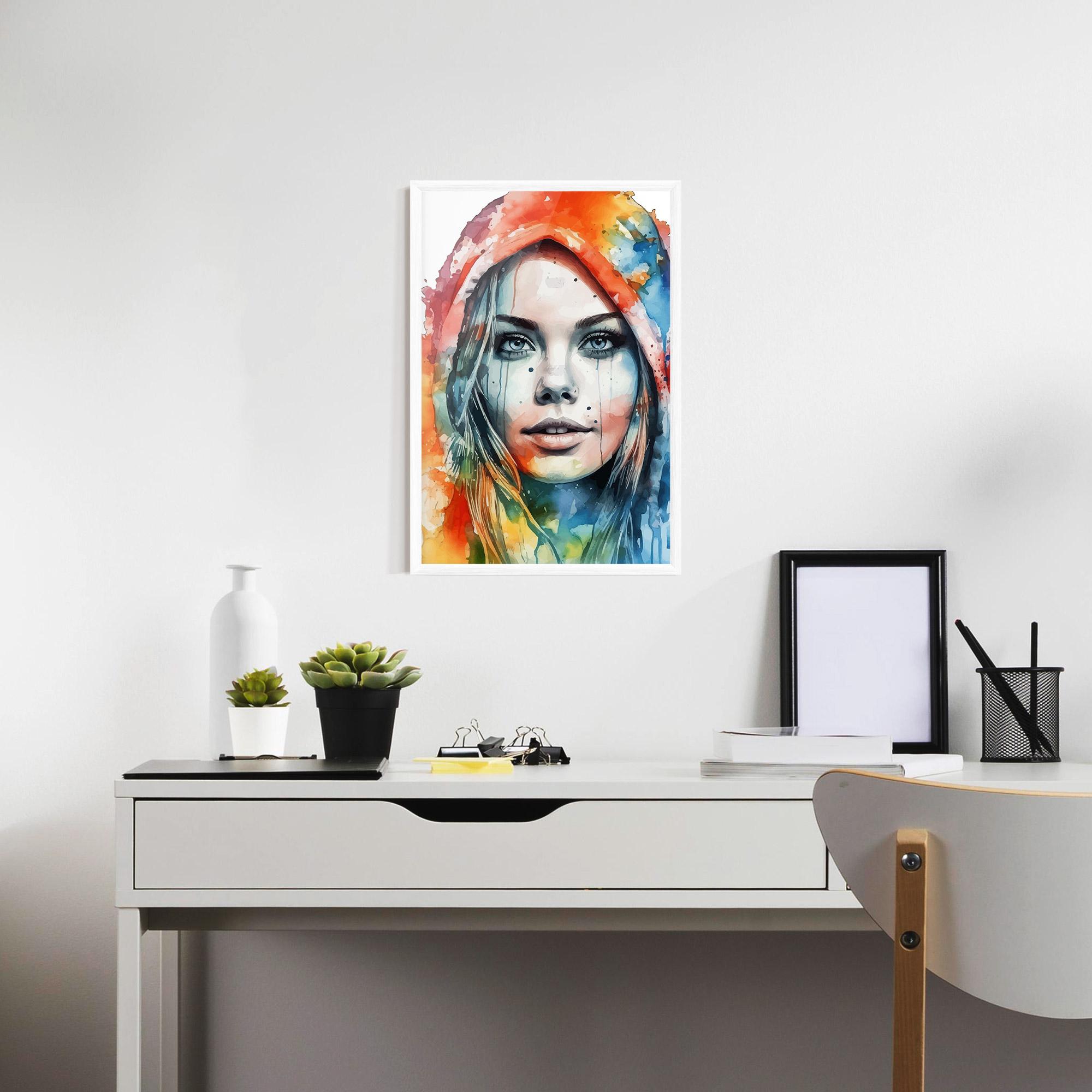 Gerahmte Poster Colorful Portrait Art mockup 7