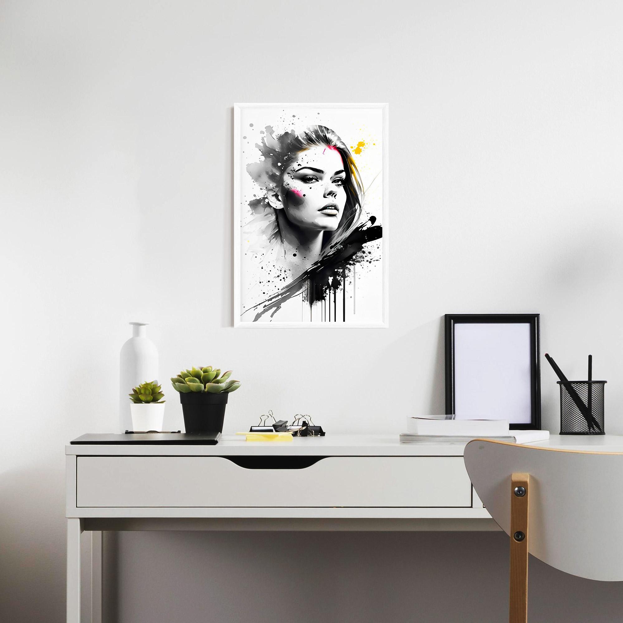 Gerahmte Poster Ink Splash Portrait mockup 7
