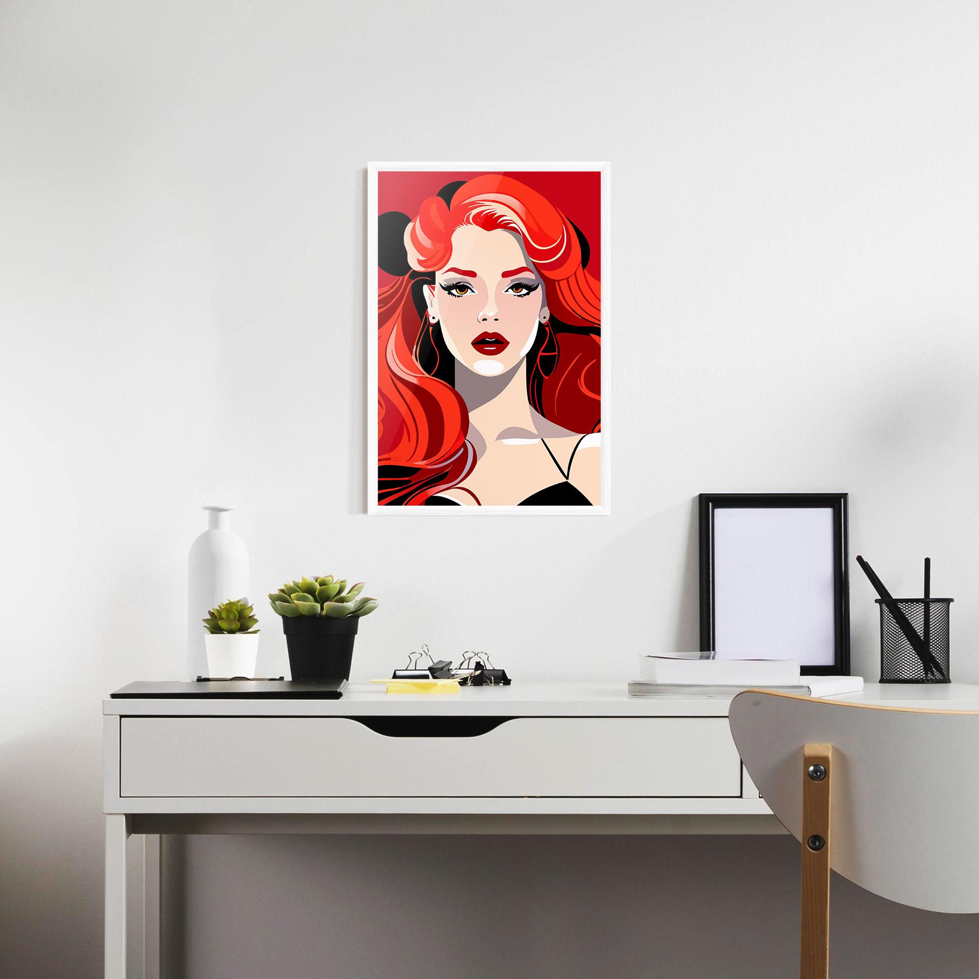 Gerahmte Poster Red Hair Portrait mockup 7