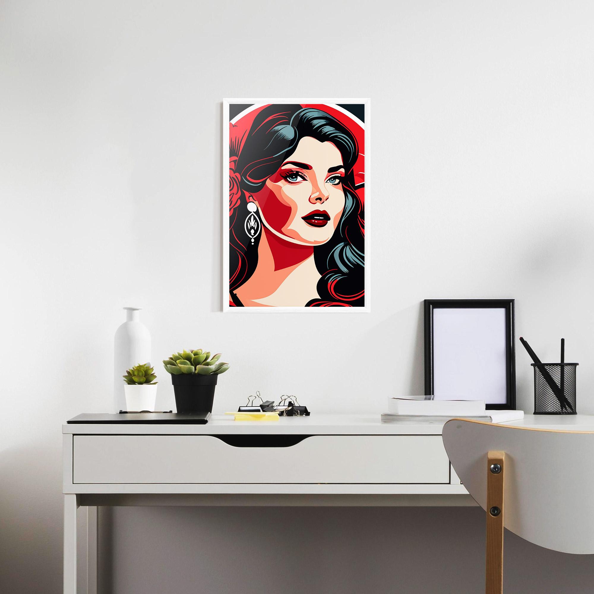 Gerahmte Poster Red Light Portrait mockup 7