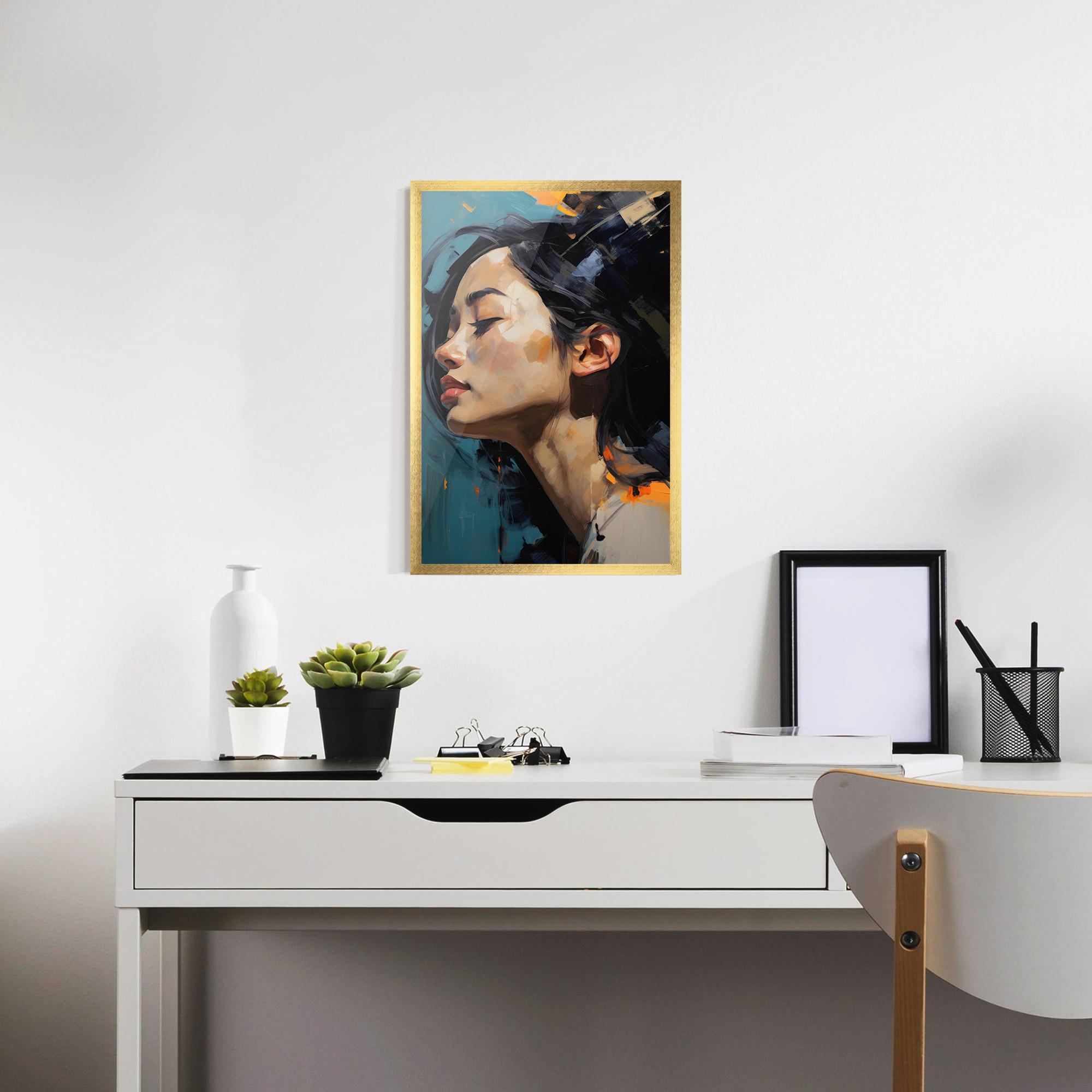 Gerahmte Poster Acrylic Asian Portrait mockup 7