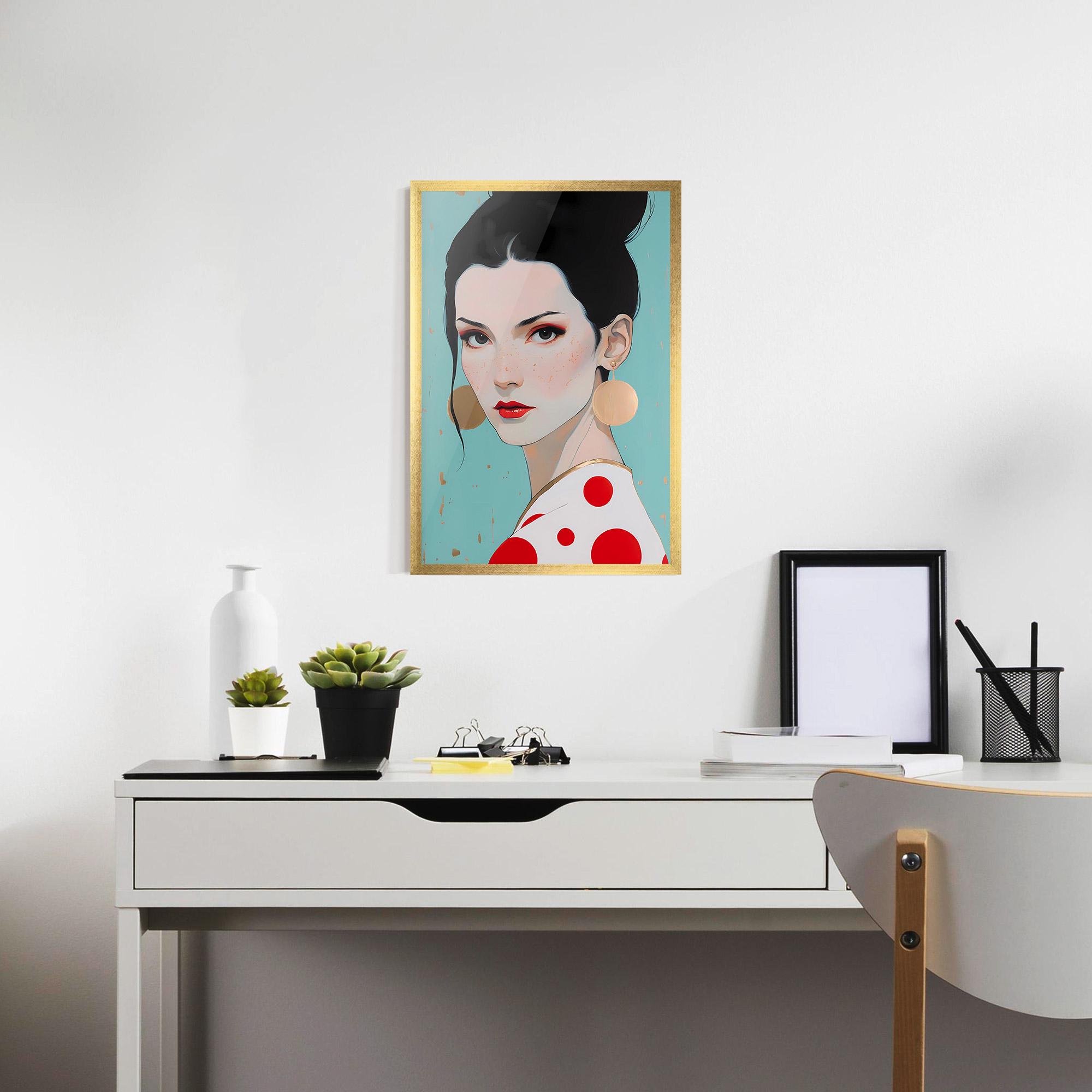 Gerahmte Poster Asian Style Portrait mockup 7