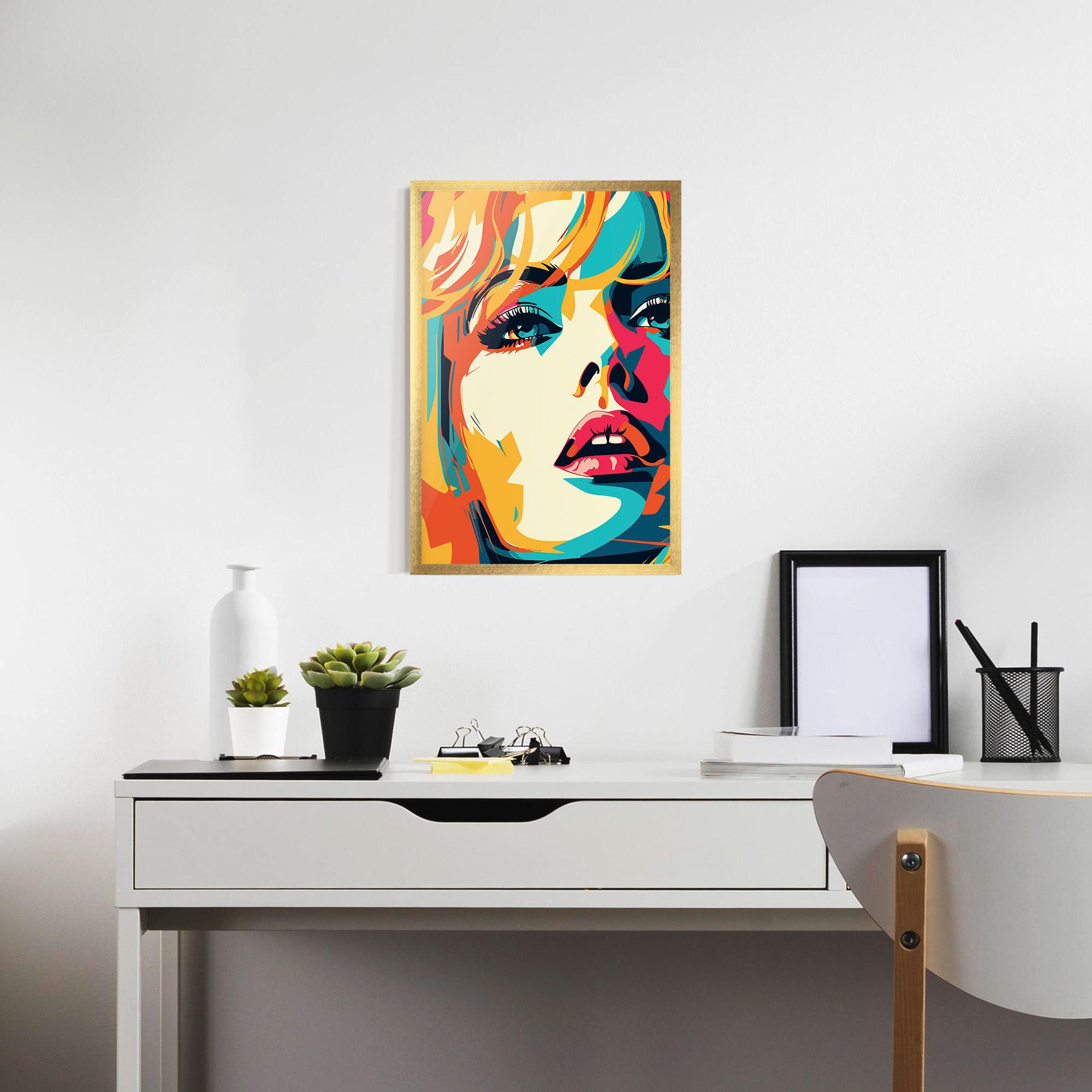 Gerahmte Poster Blonde Girl Portrait mockup 7