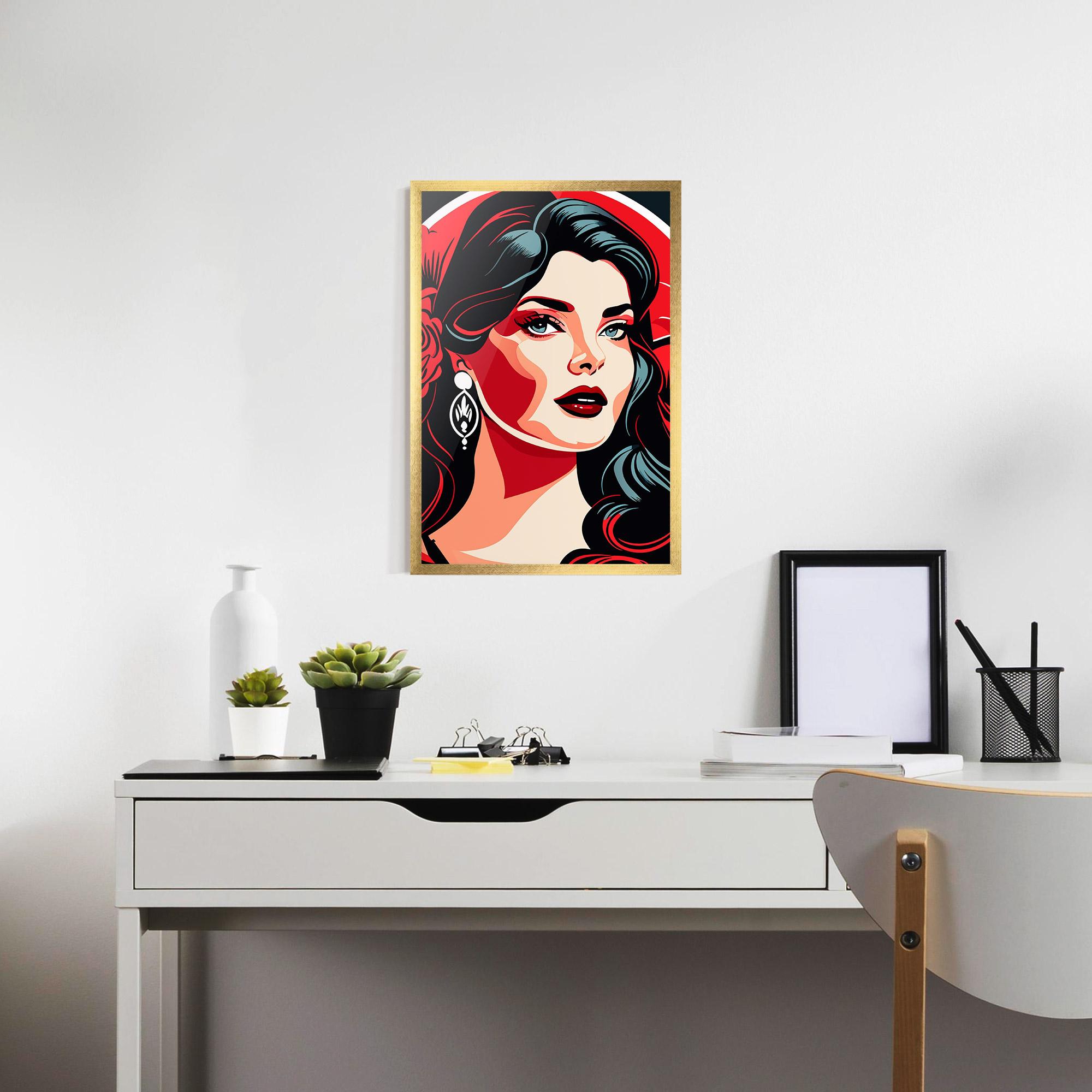 Gerahmte Poster Red Light Portrait mockup 7