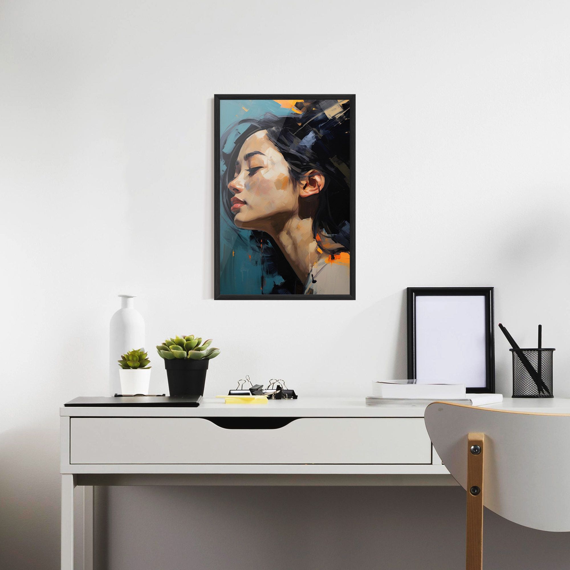 Acrylic Asian Portrait mockup 7