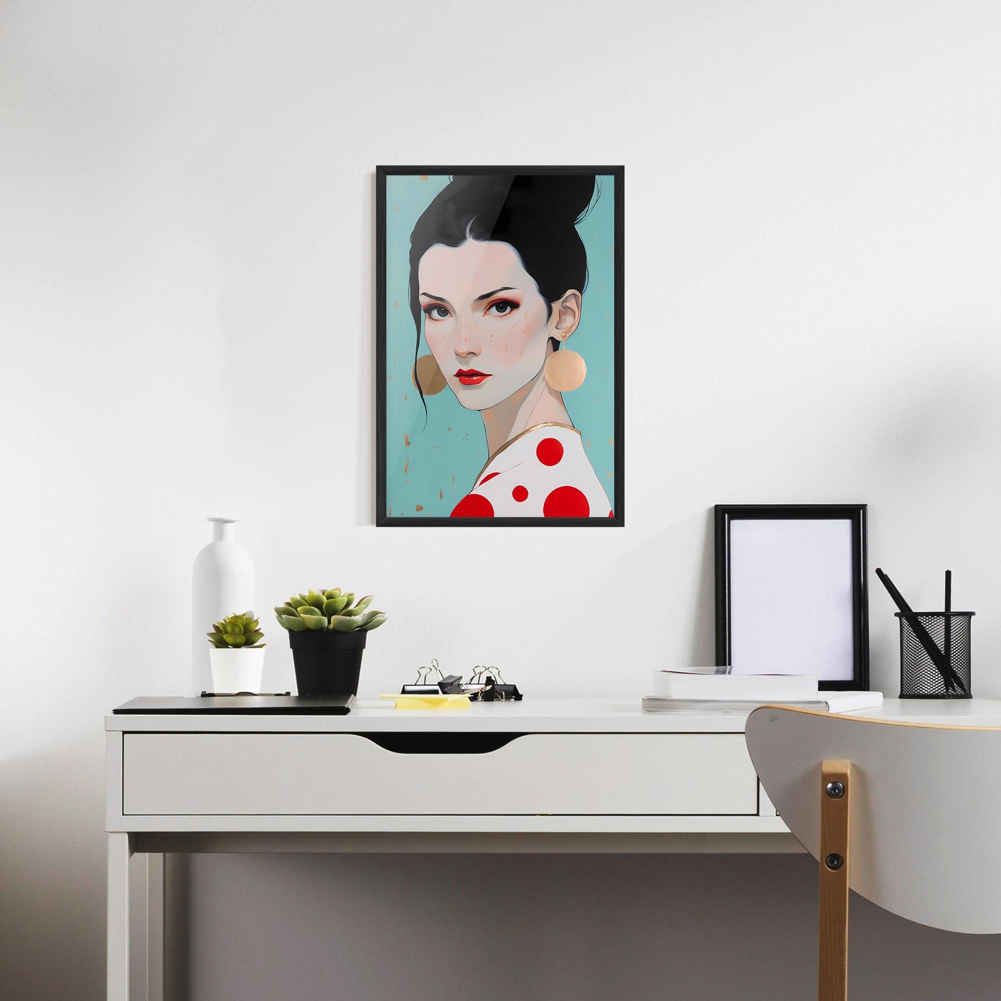 Gerahmte Poster Asian Style Portrait mockup 7