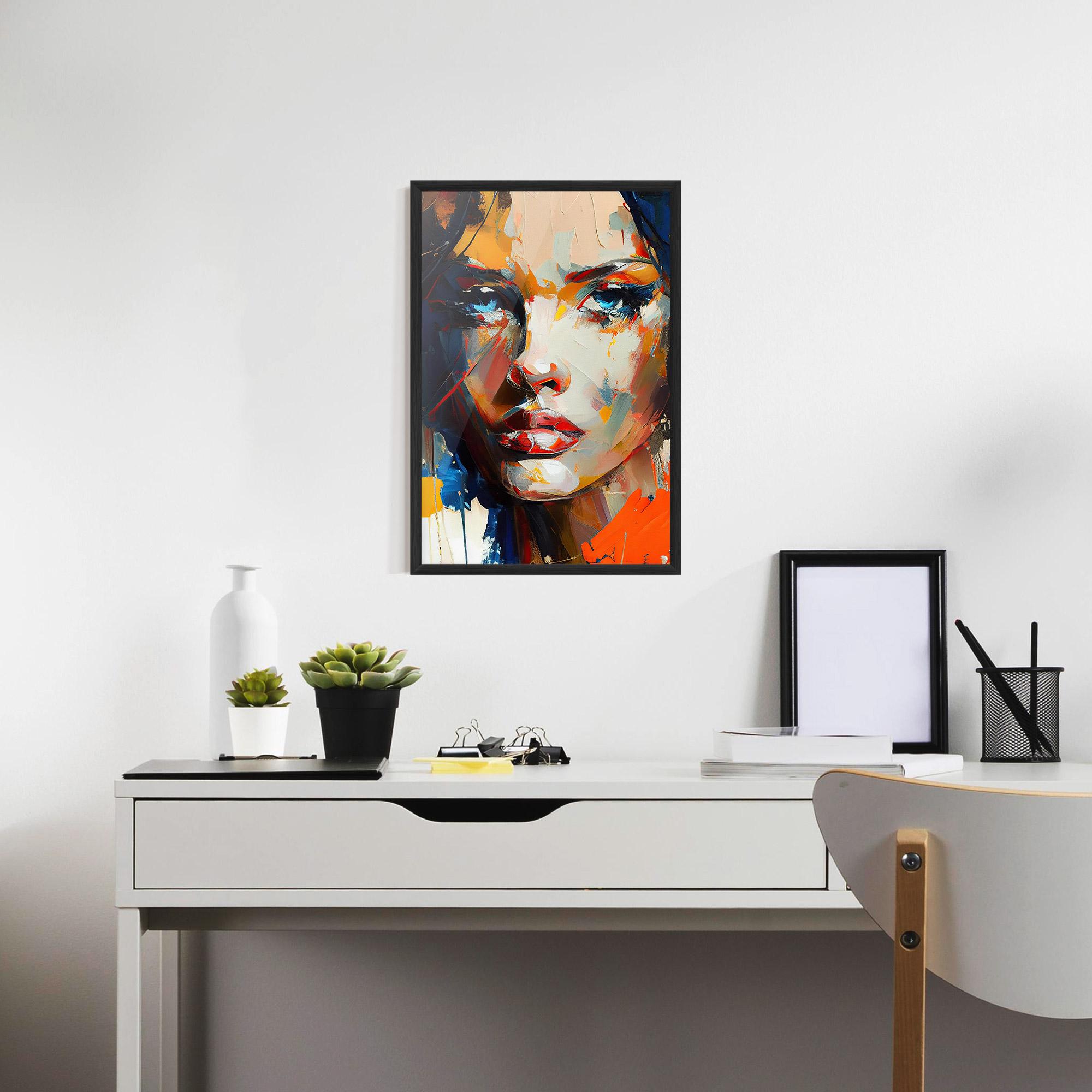 Gerahmte Poster Beautiful Brunette Woman mockup 7