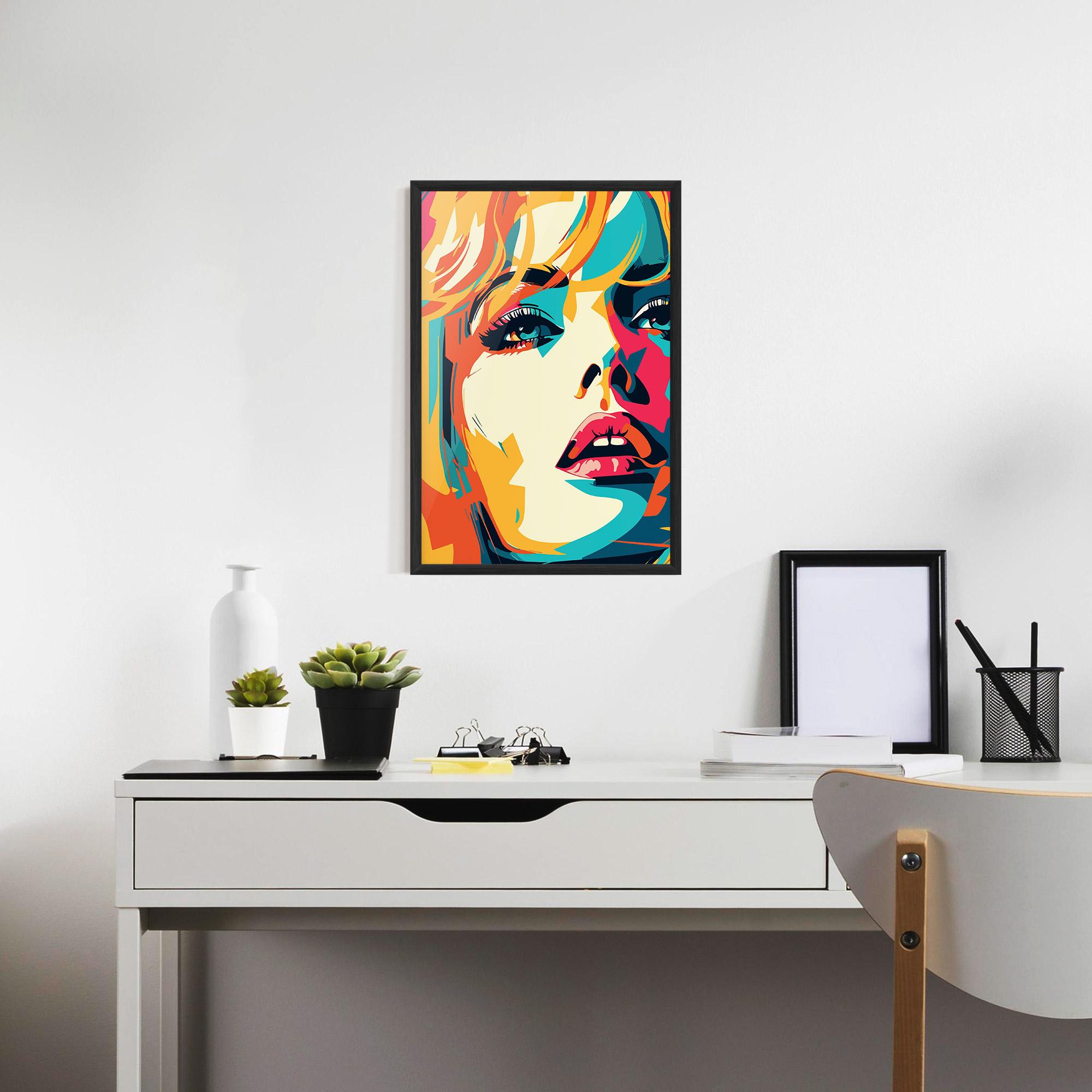 Gerahmte Poster Blonde Girl Portrait mockup 7