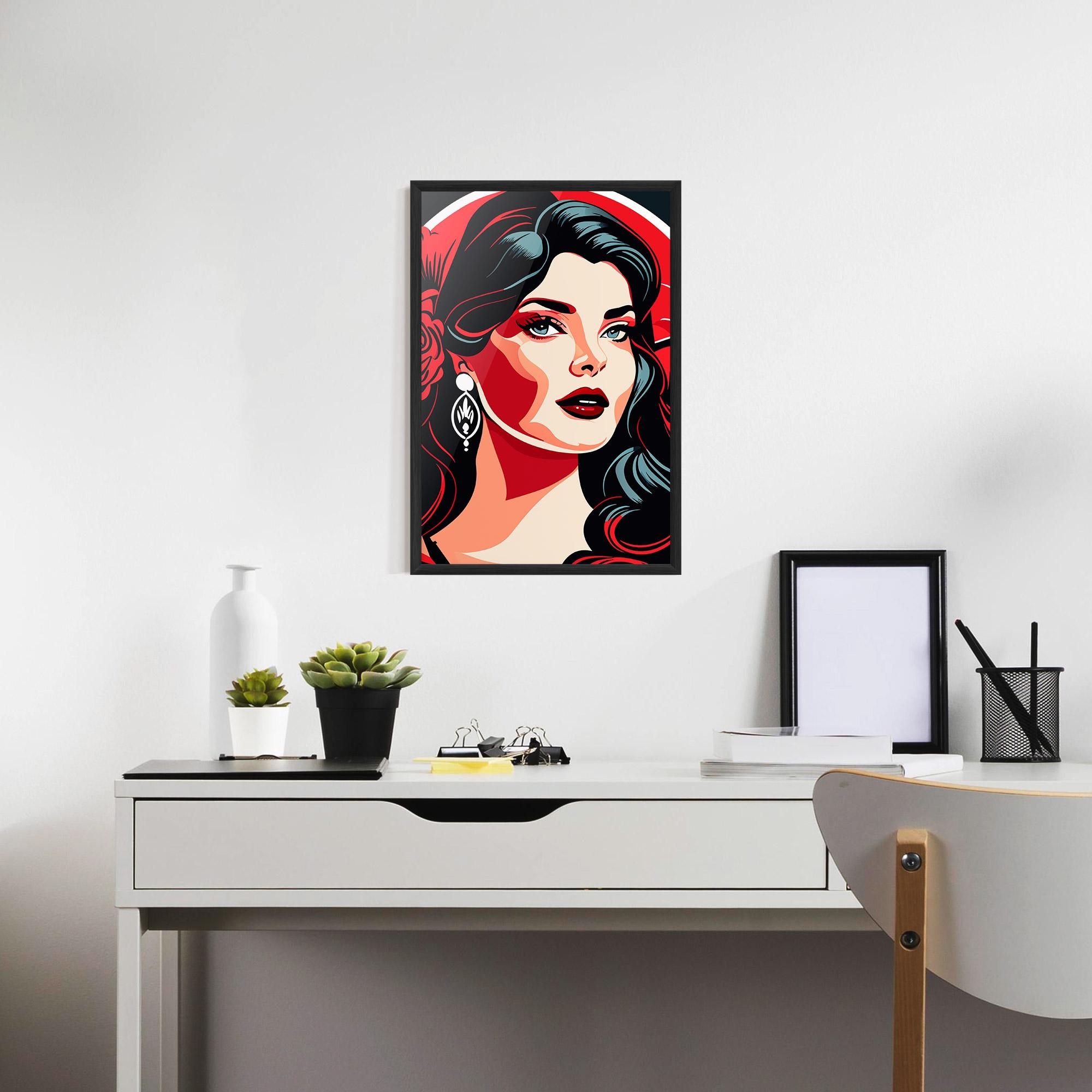 Gerahmte Poster Red Light Portrait mockup 7