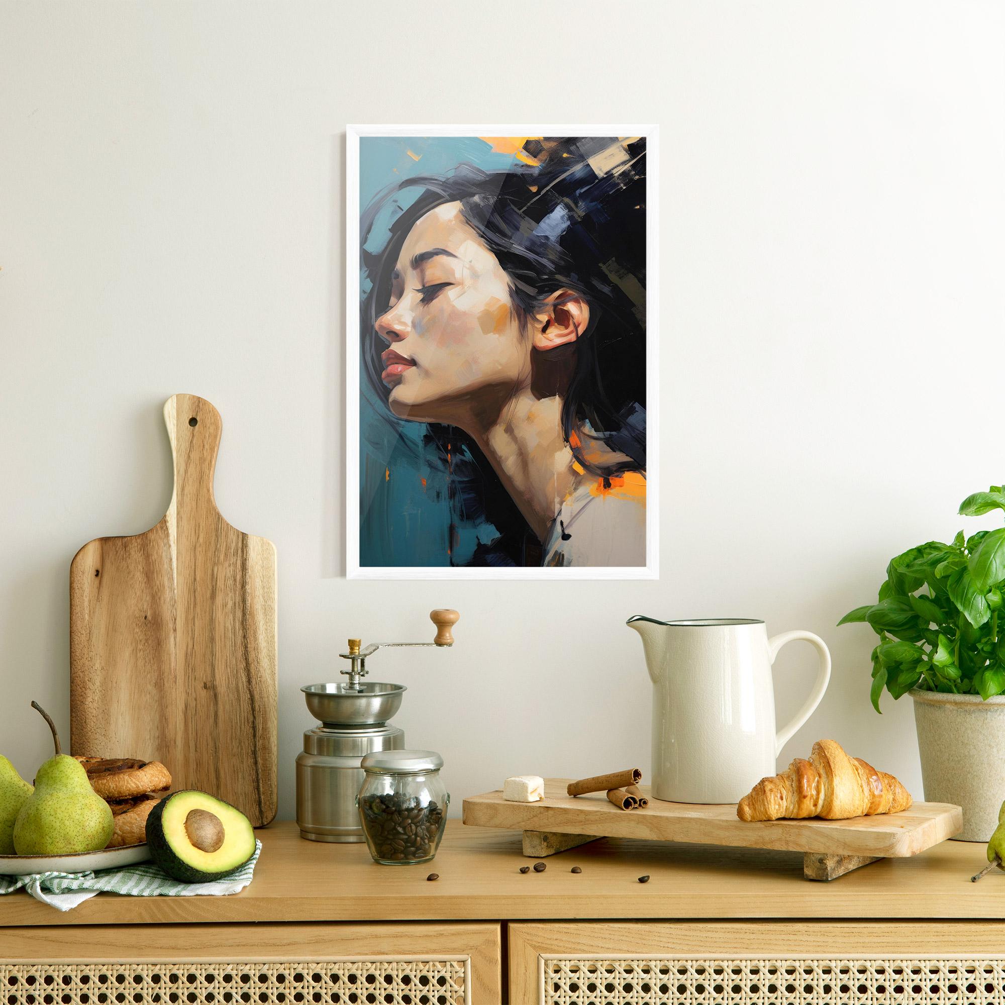 Gerahmte Poster Acrylic Asian Portrait mockup 8