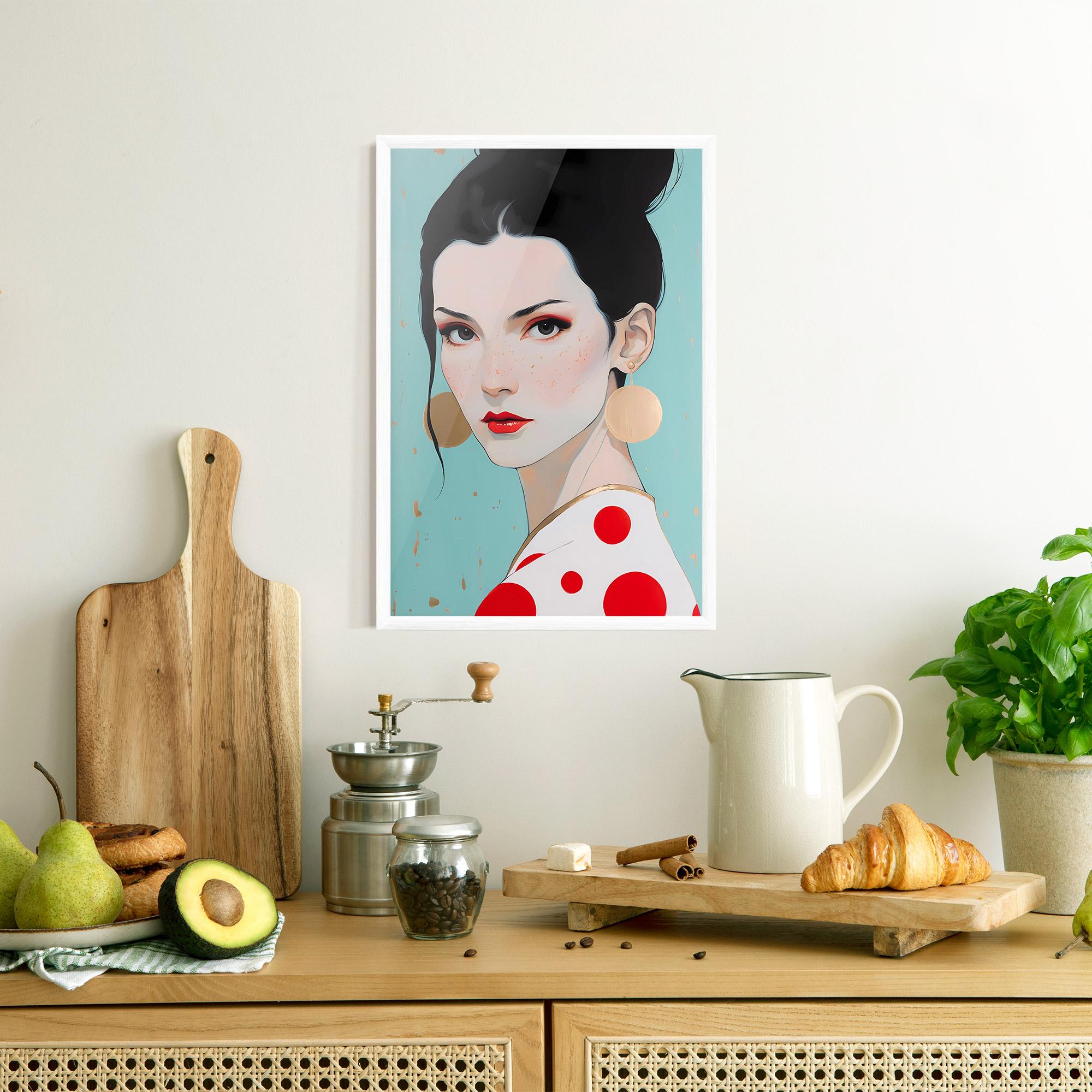 Gerahmte Poster Asian Style Portrait mockup 8