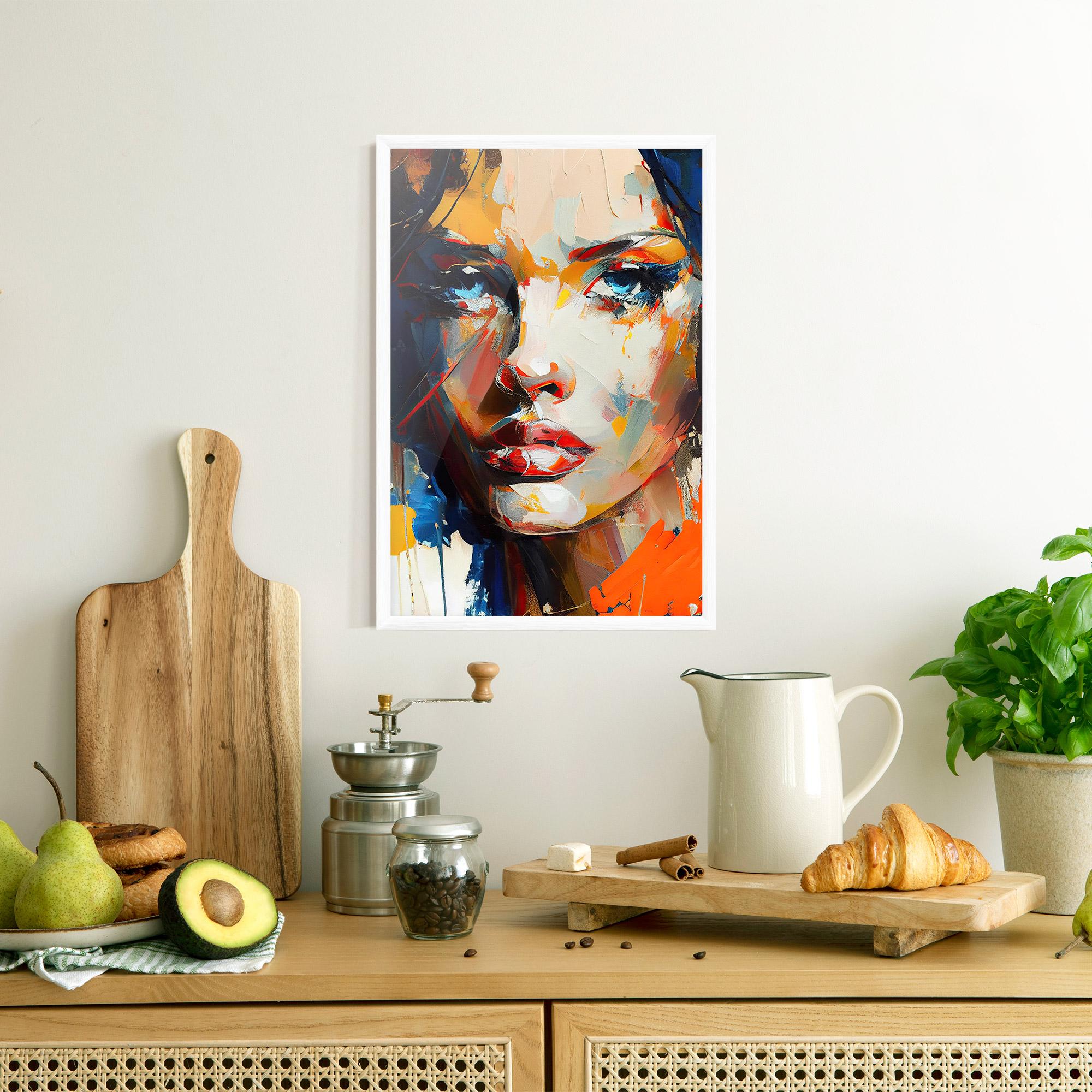 Gerahmte Poster Beautiful Brunette Woman mockup 8