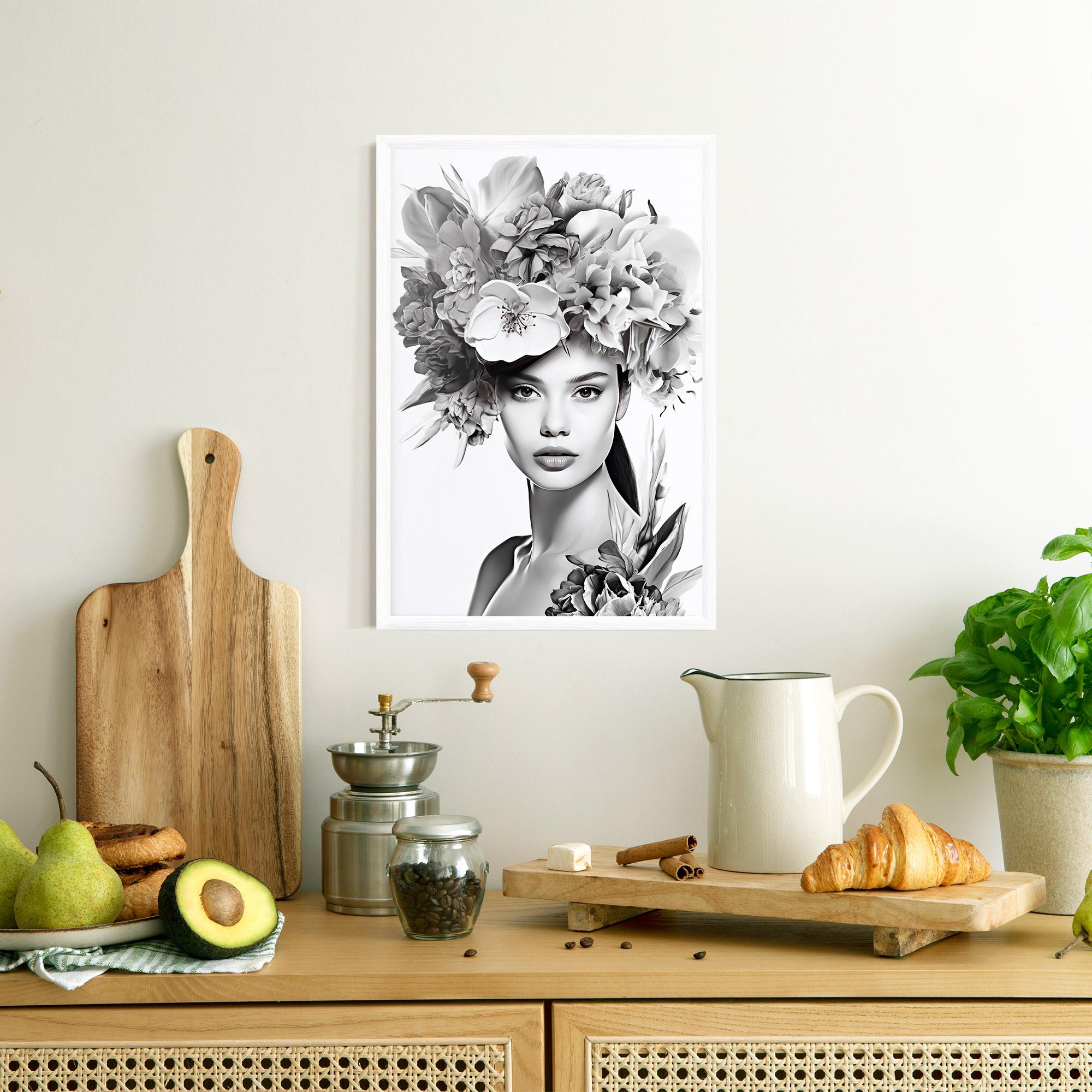 Gerahmte Poster Flower Crown Woman mockup 8