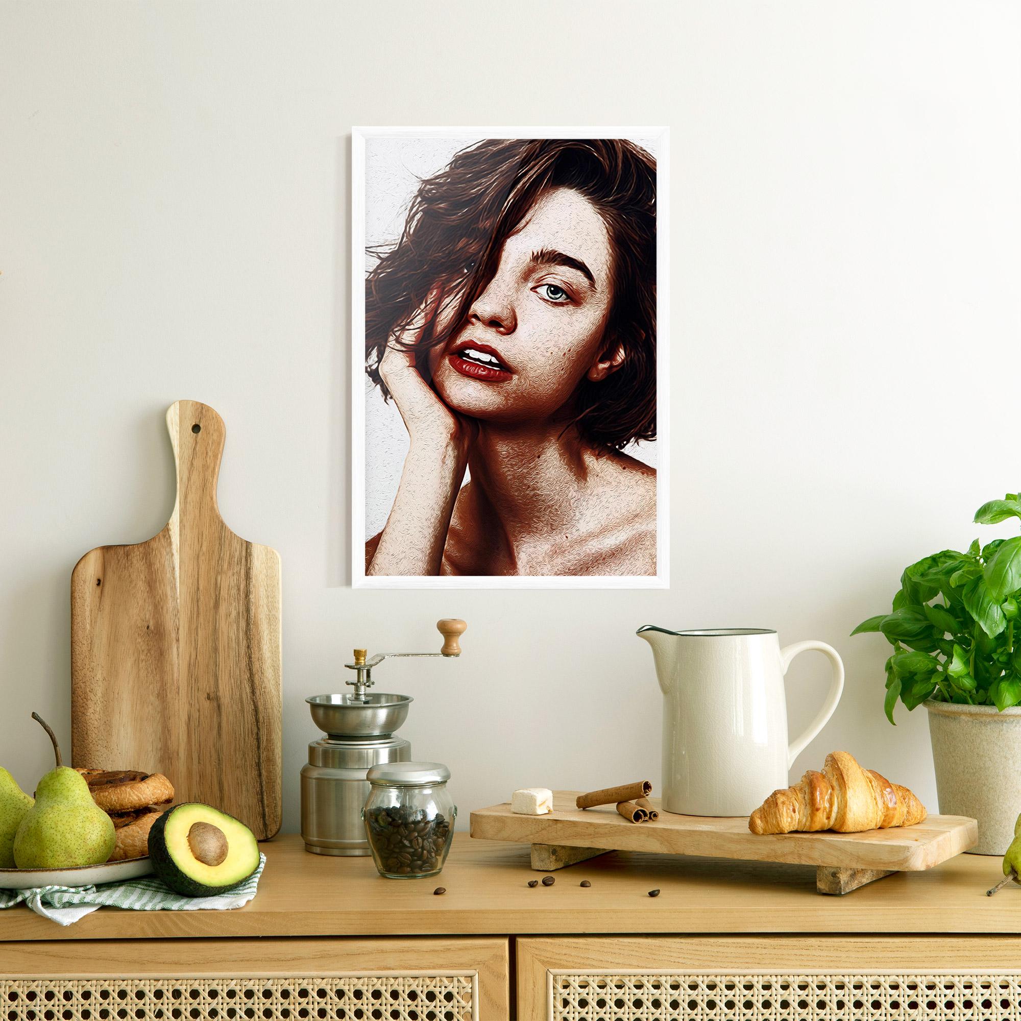 Gerahmte Poster Grey Eye Portrait mockup 8