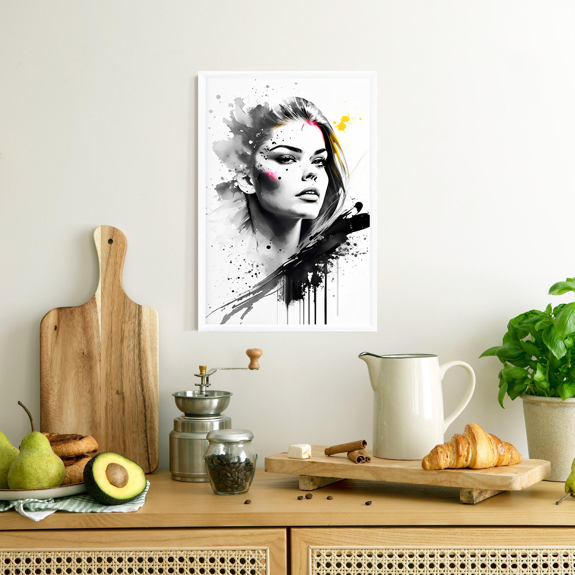 Gerahmte Poster Ink Splash Portrait mockup 8