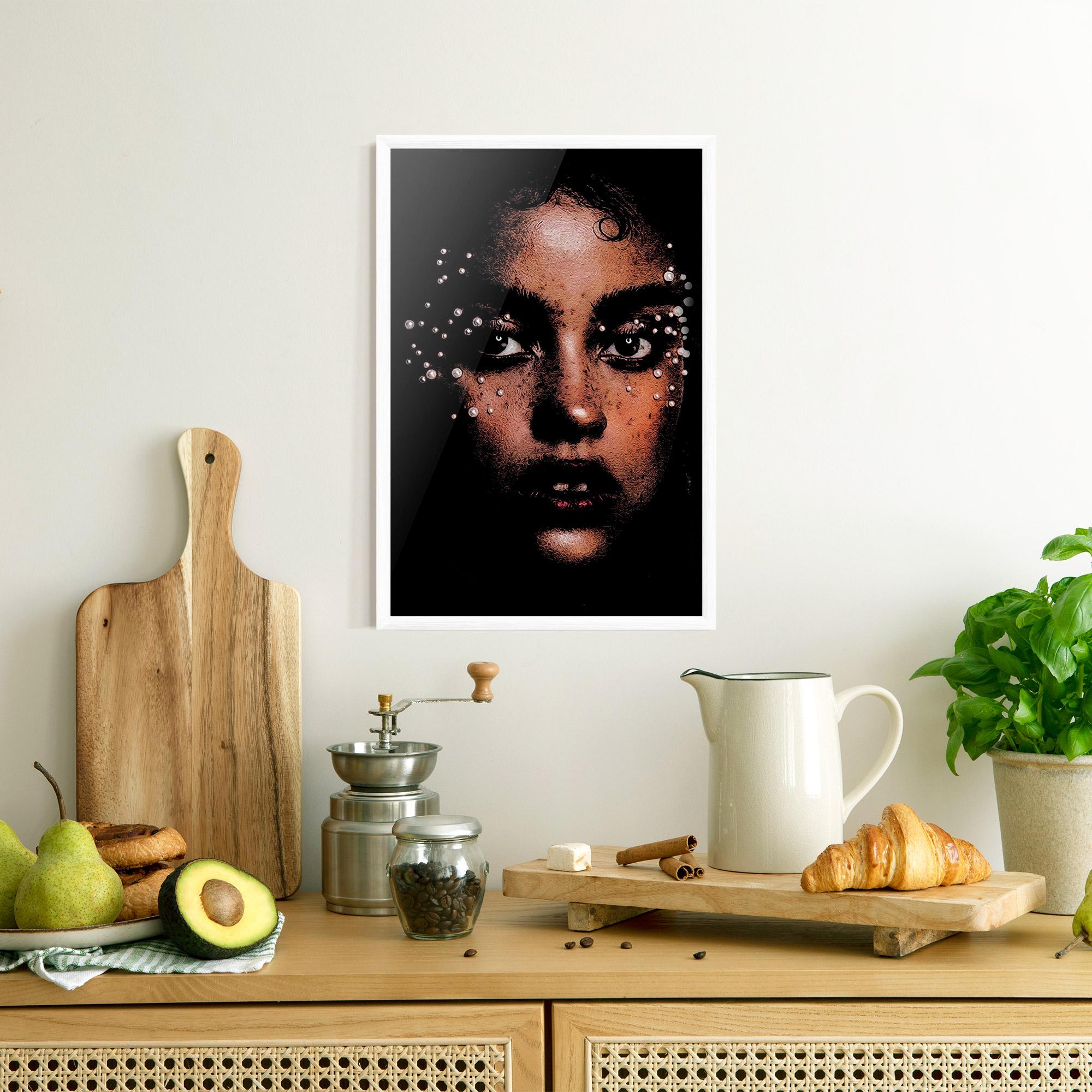 Gerahmte Poster Pearl Portrait mockup 8