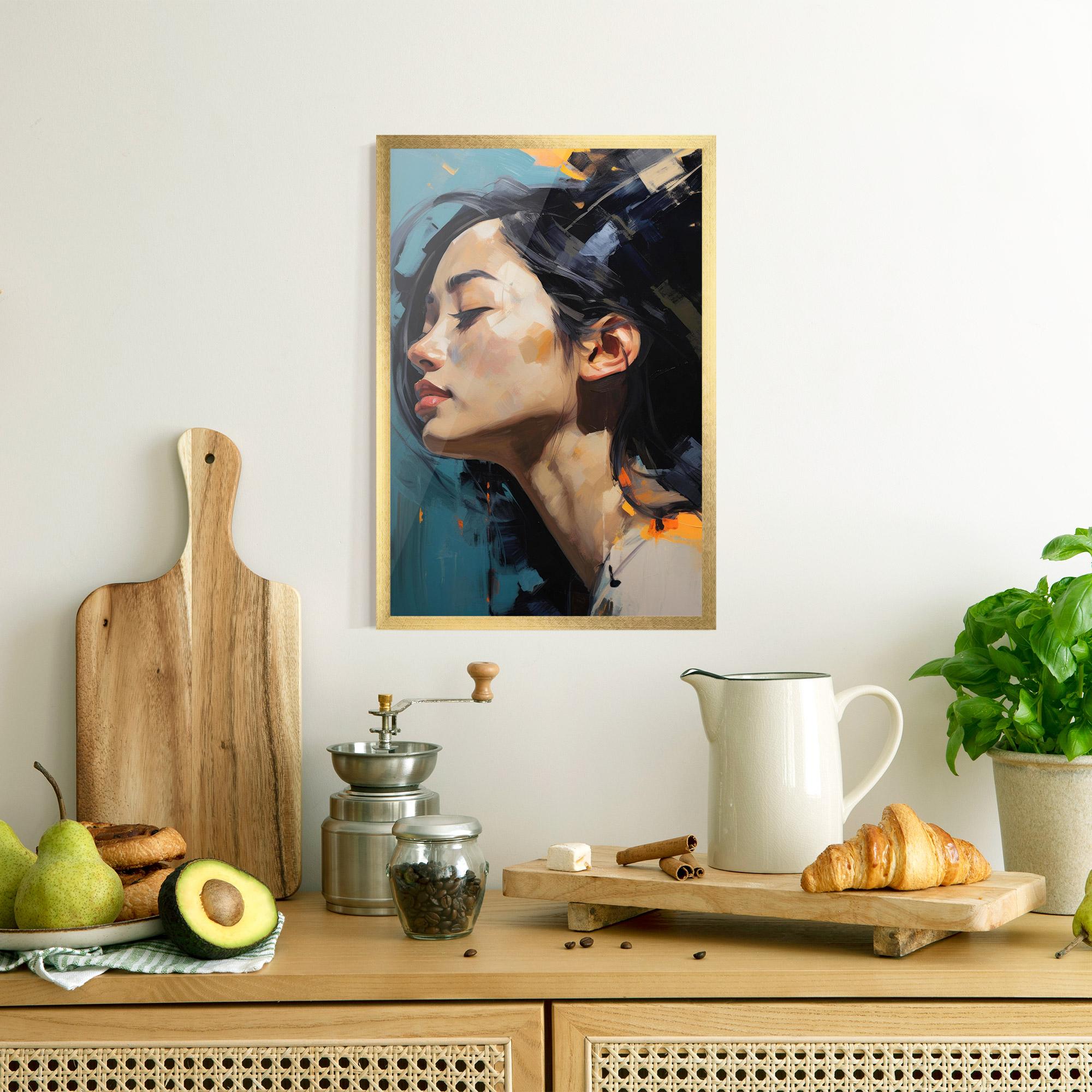 Gerahmte Poster Acrylic Asian Portrait mockup 8