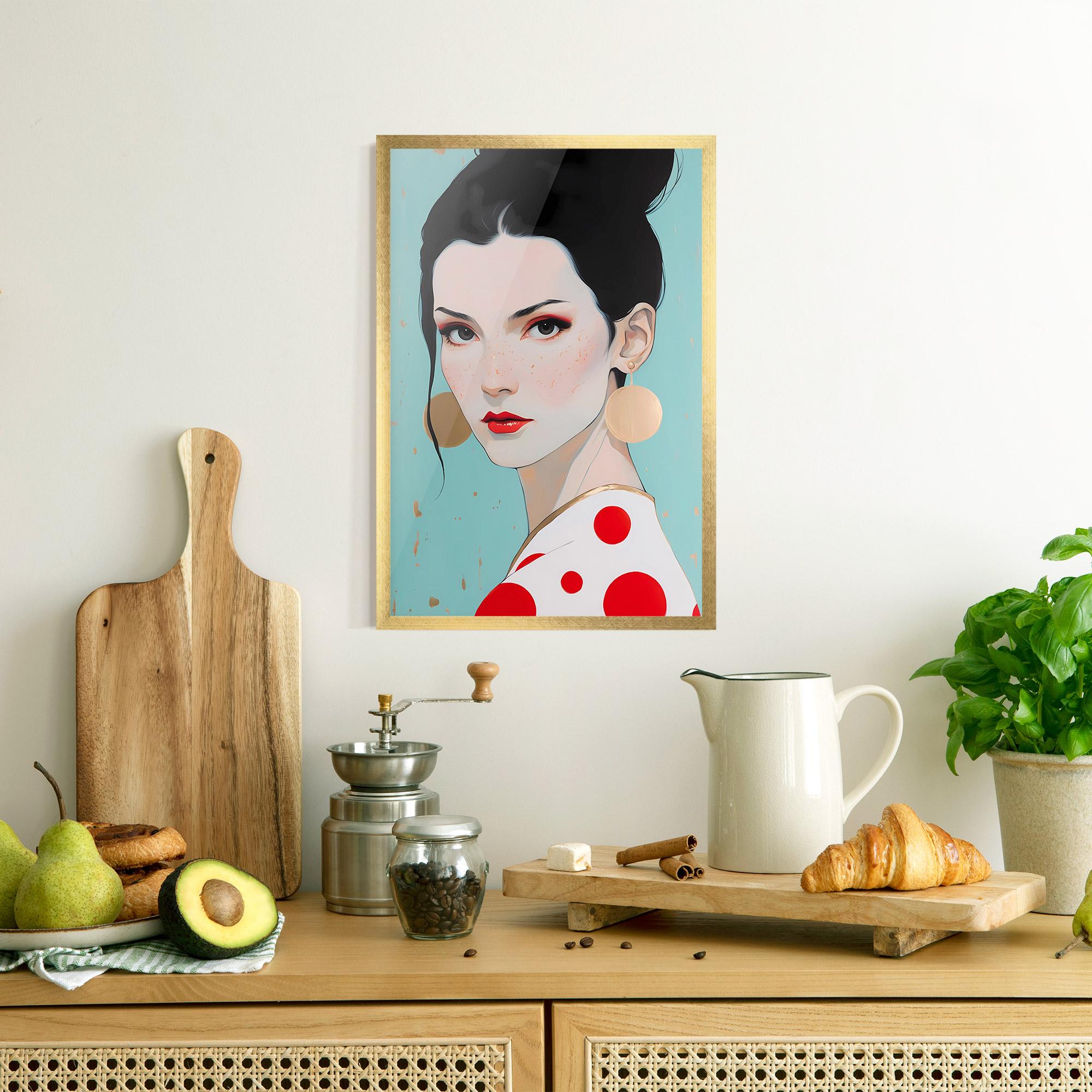 Gerahmte Poster Asian Style Portrait mockup 8