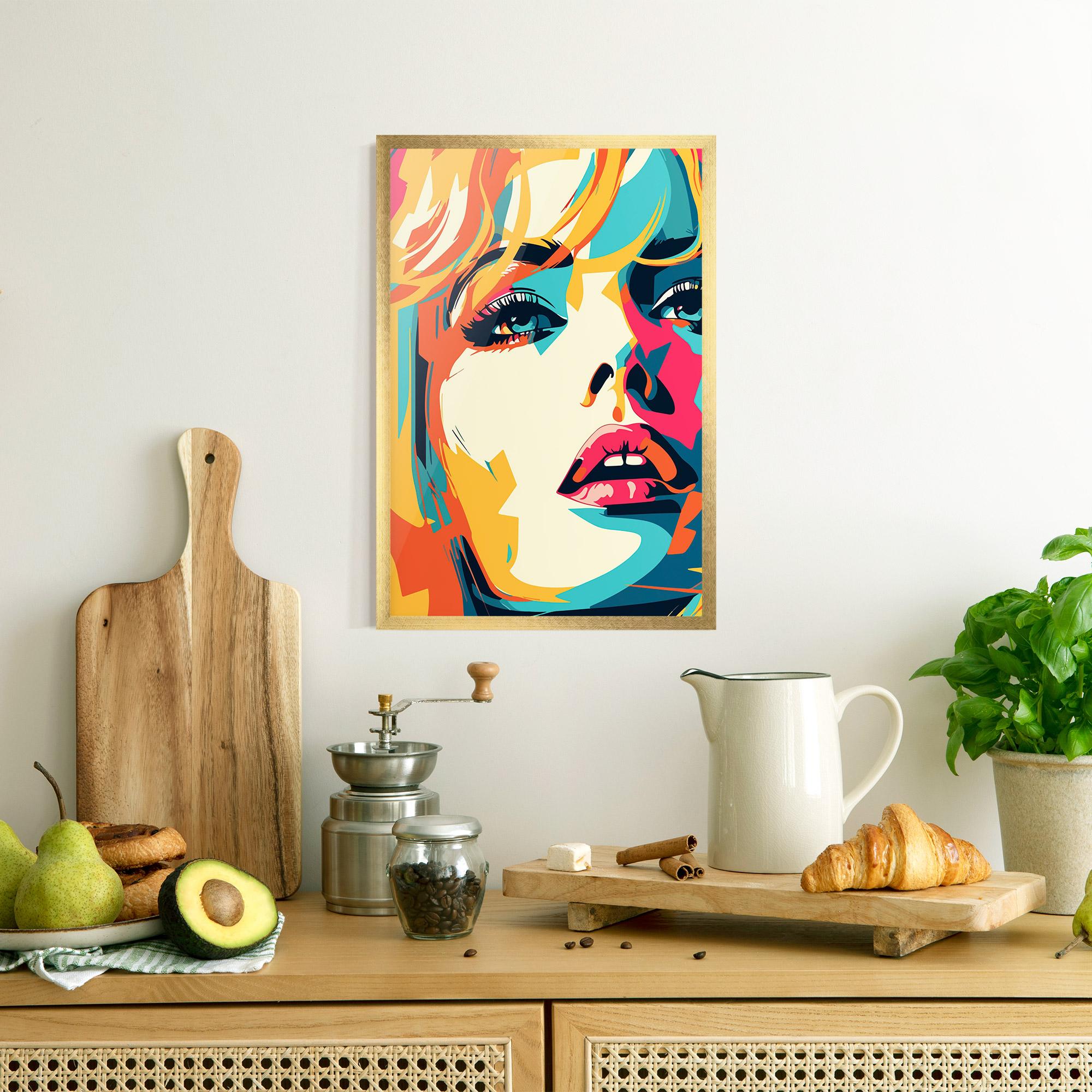 Gerahmte Poster Blonde Girl Portrait mockup 8