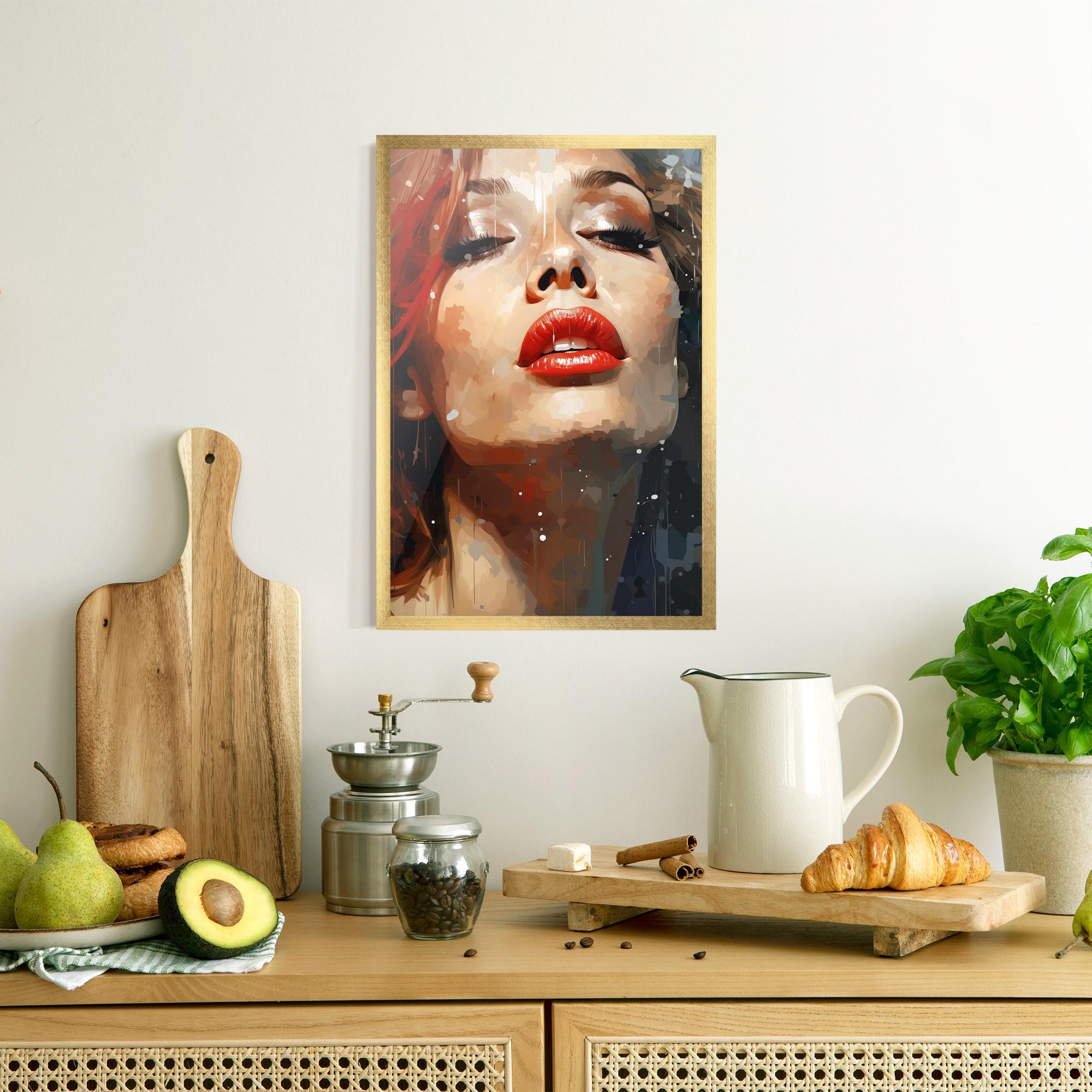 Gerahmte Poster Close Up Look Portrait mockup 8