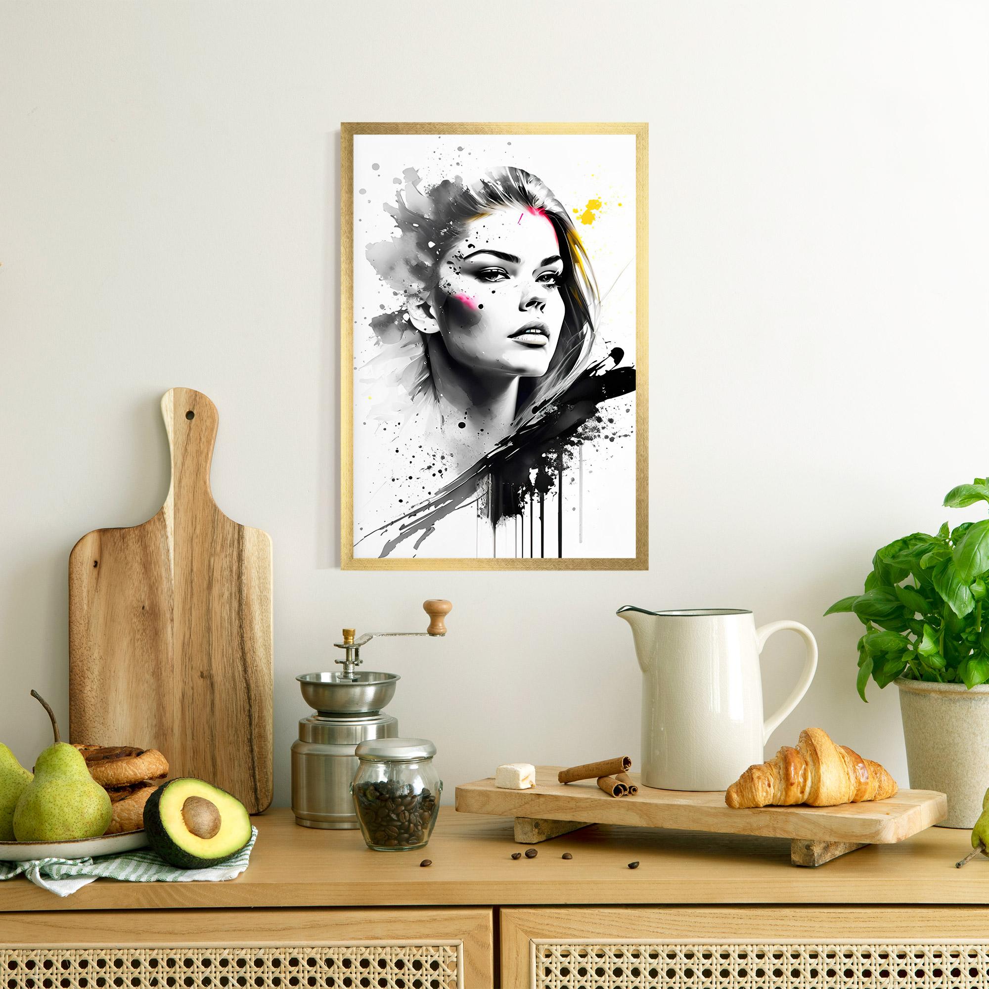 Gerahmte Poster Ink Splash Portrait mockup 8