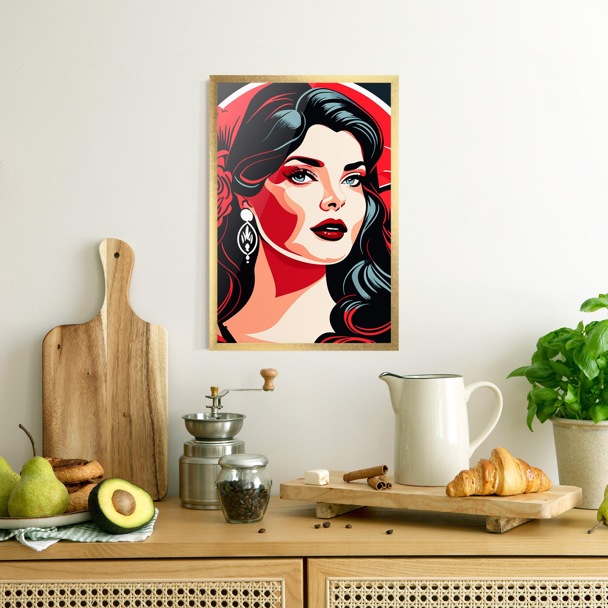 Gerahmte Poster Red Light Portrait mockup 8